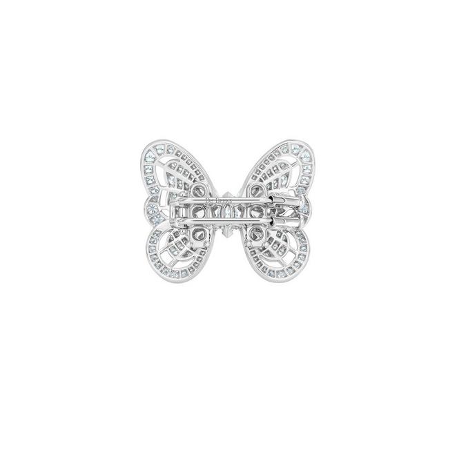 Broche Portraits of Nature butterfly en or blanc