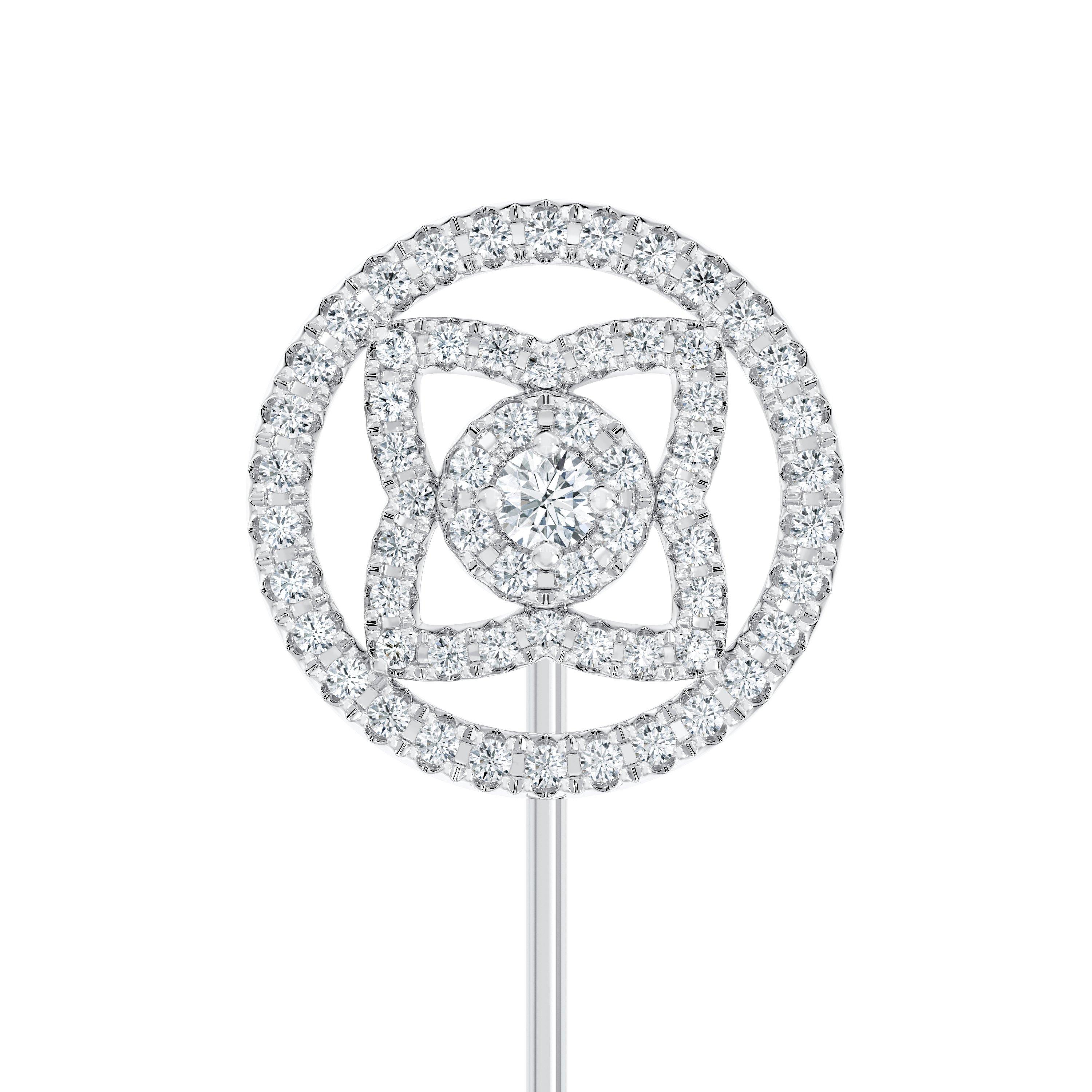 Enchanted Lotus 白金鉆石胸針, image 3