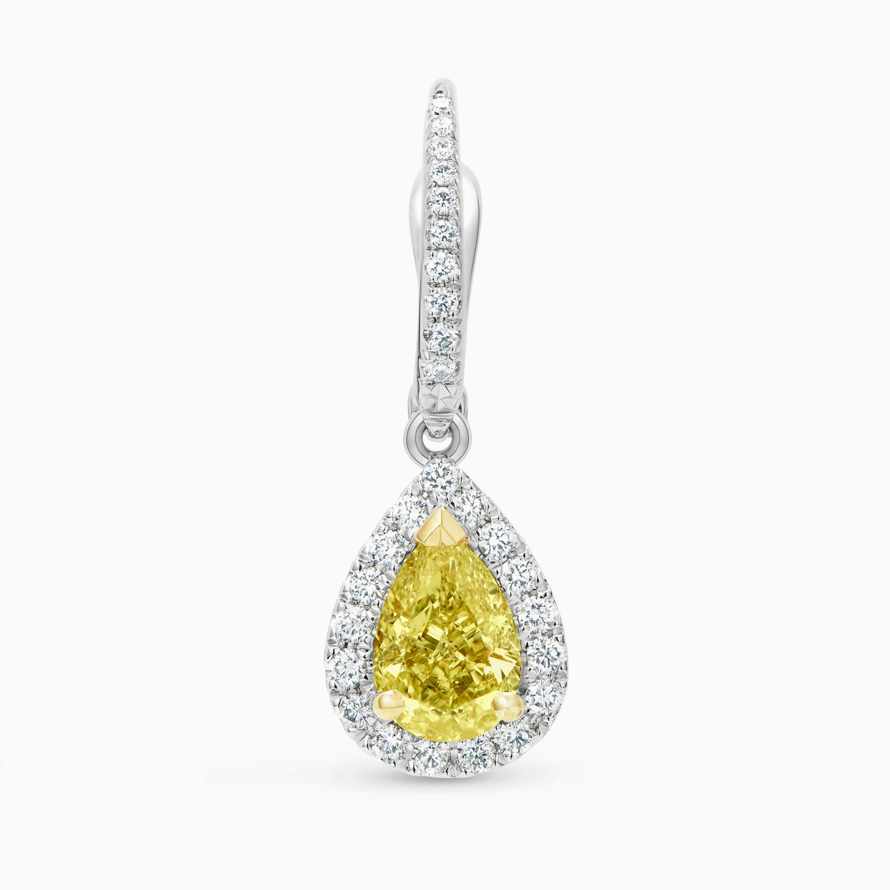 Boucles D'oreilles Aura Diamants Jaunes Fancy Taille Poire Boucles D'oreilles Aura Diamants Jaunes Fancy Taille Poire, image 2