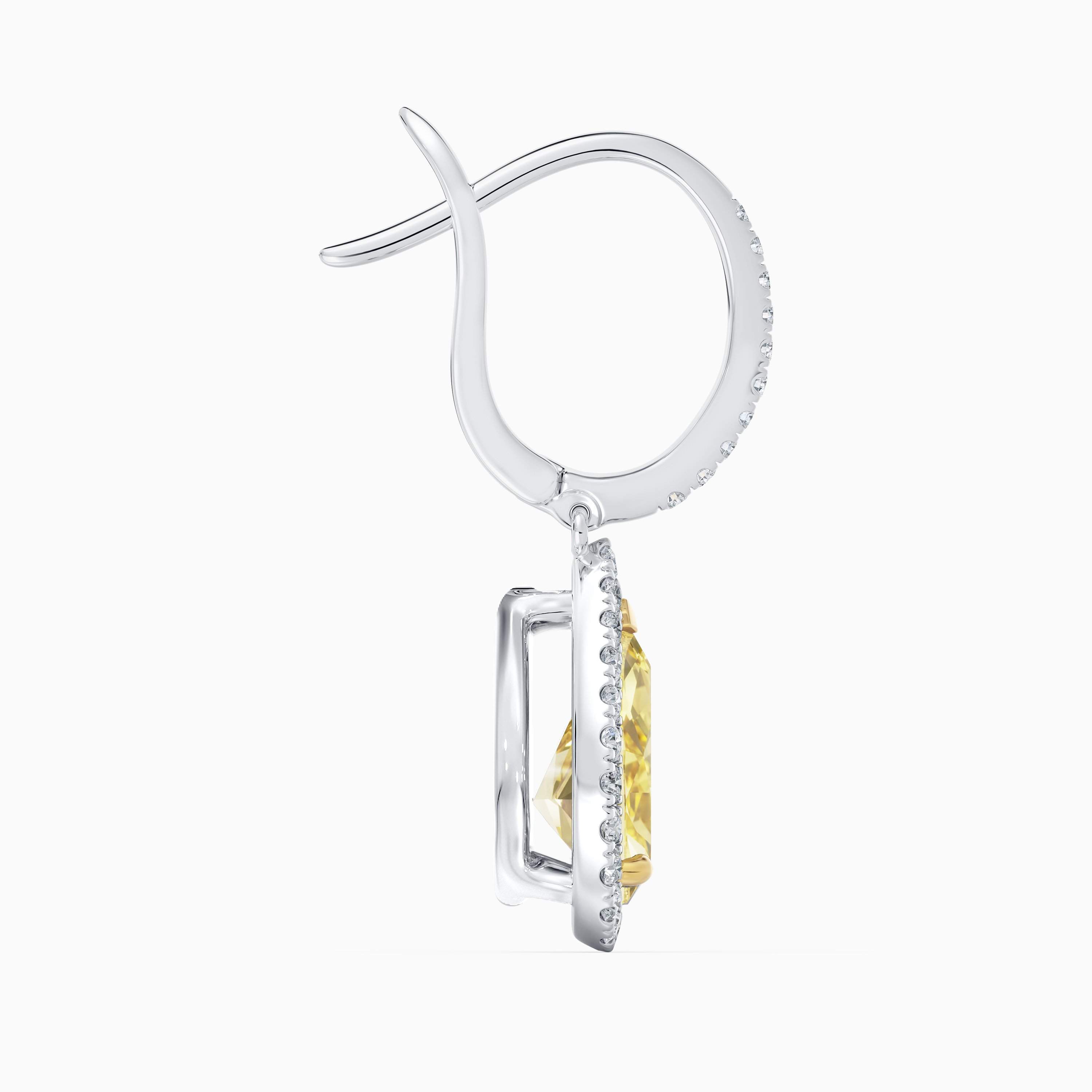 Boucles D'oreilles Aura Diamants Jaunes Fancy Taille Poire Boucles D'oreilles Aura Diamants Jaunes Fancy Taille Poire, image 4