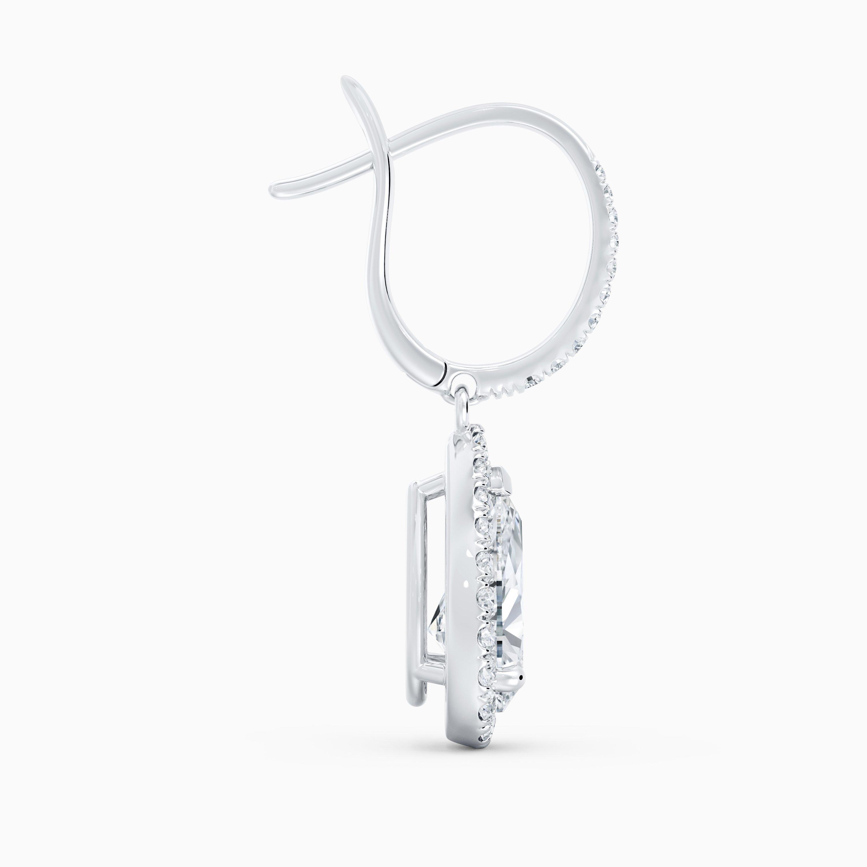 Boucles D'oreilles Aura Diamants Taille Poire, image 4