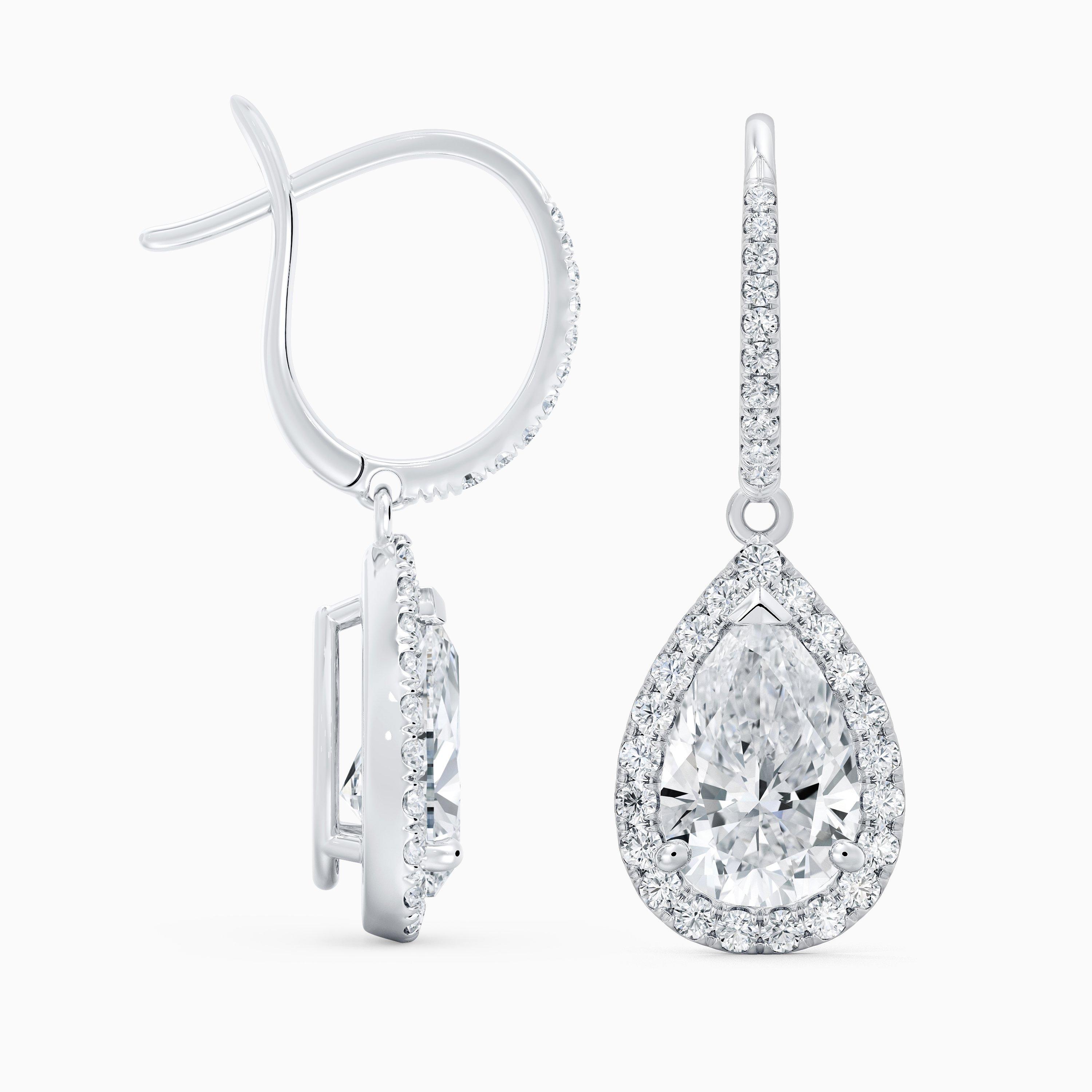 Boucles D'oreilles Aura Diamants Taille Poire, image 5