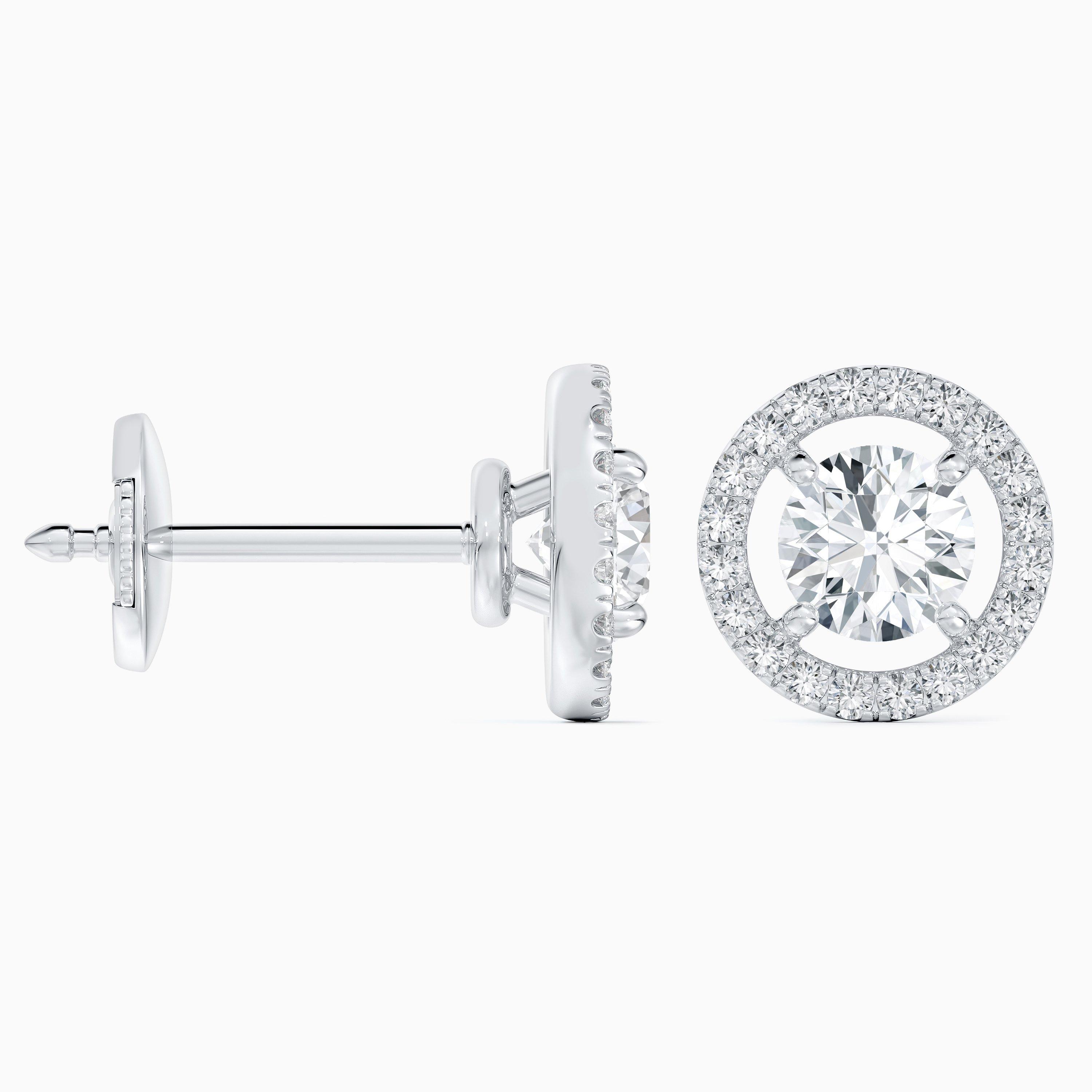 Boucles d'oreilles Aura diamants taille brillant, image 5