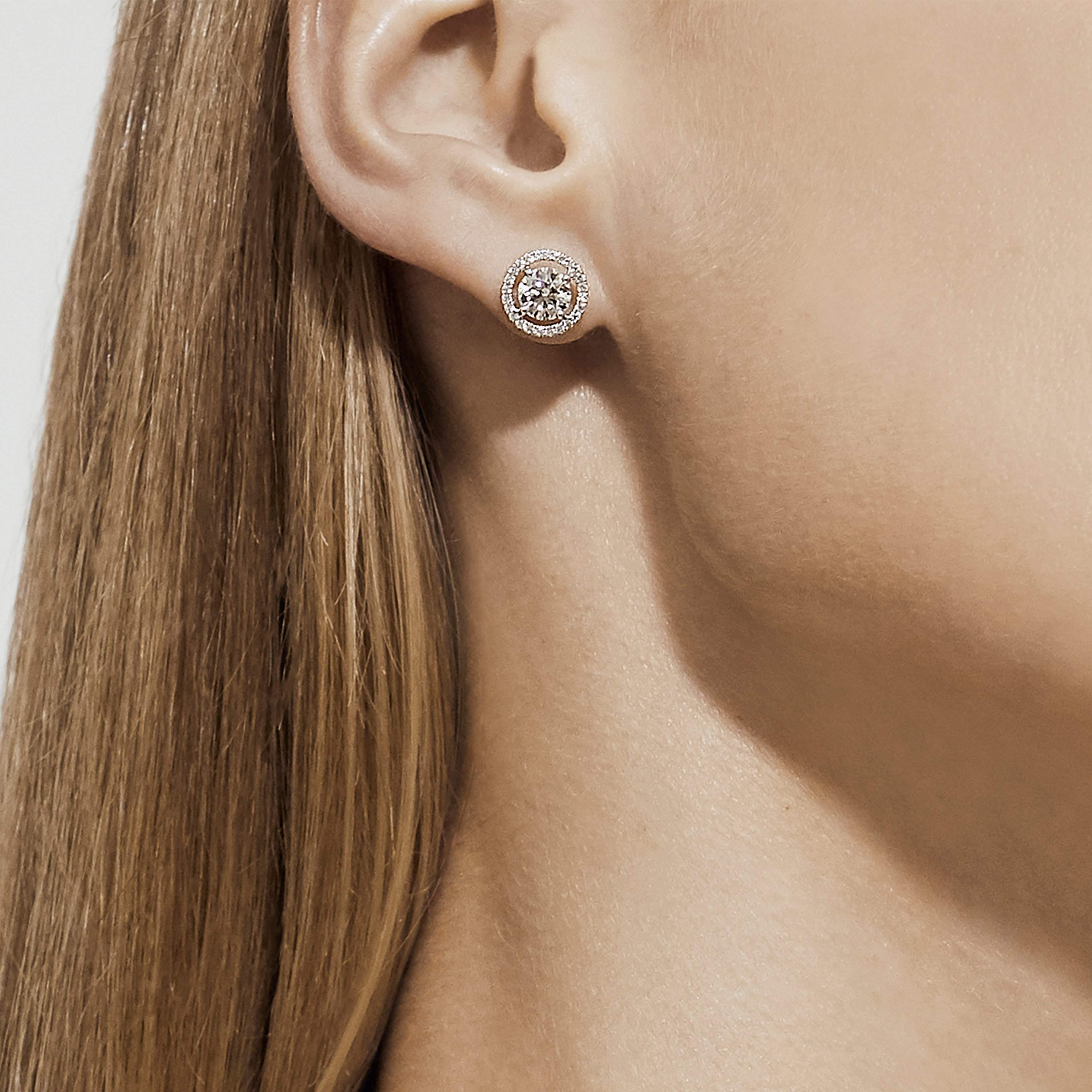 Aura round brilliant diamond studs Aura round brilliant diamond studs, image 3