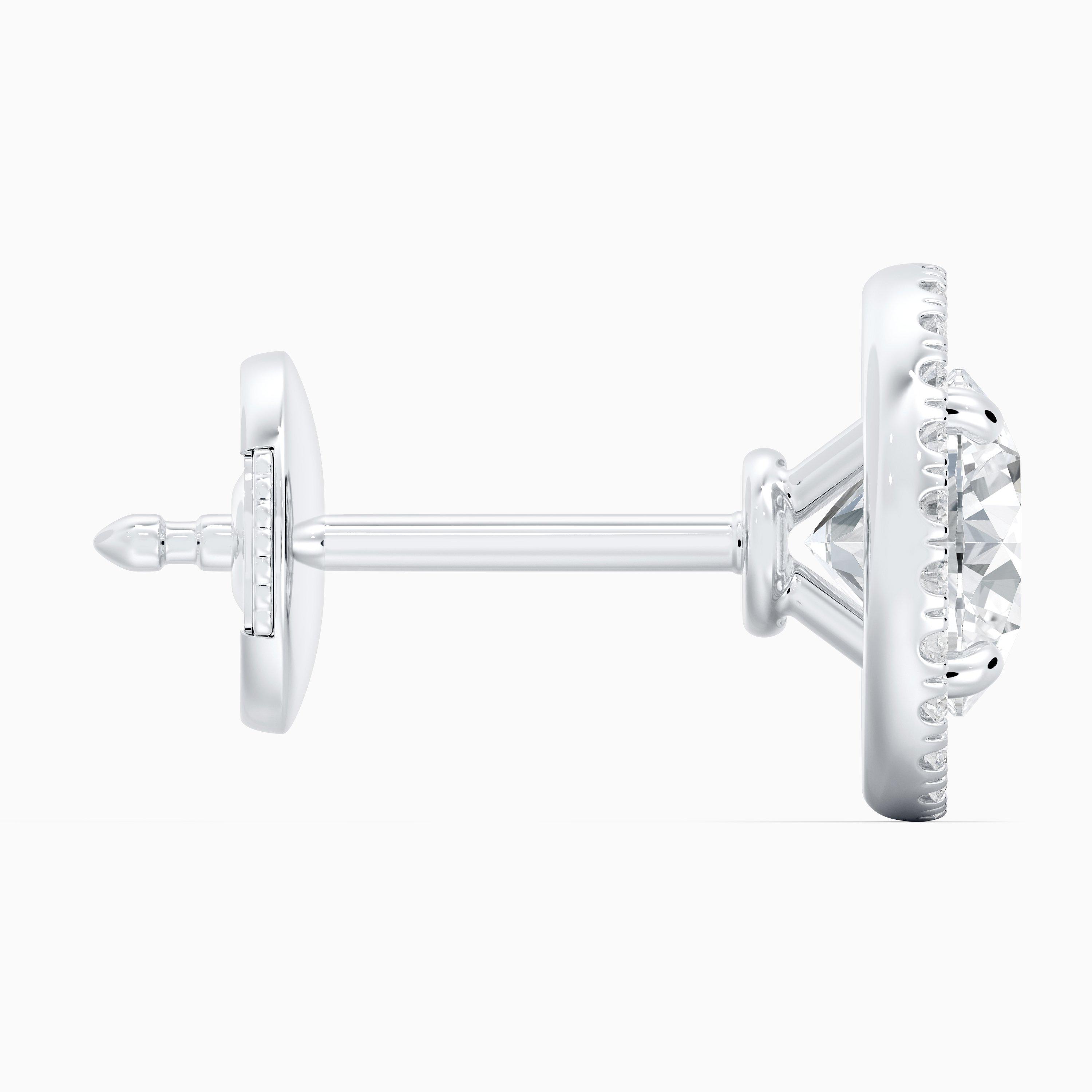 Aura round brilliant diamond studs, image 4