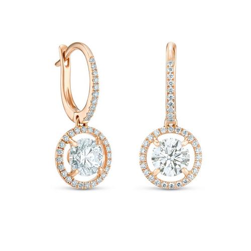 Aura round brilliant diamond studs