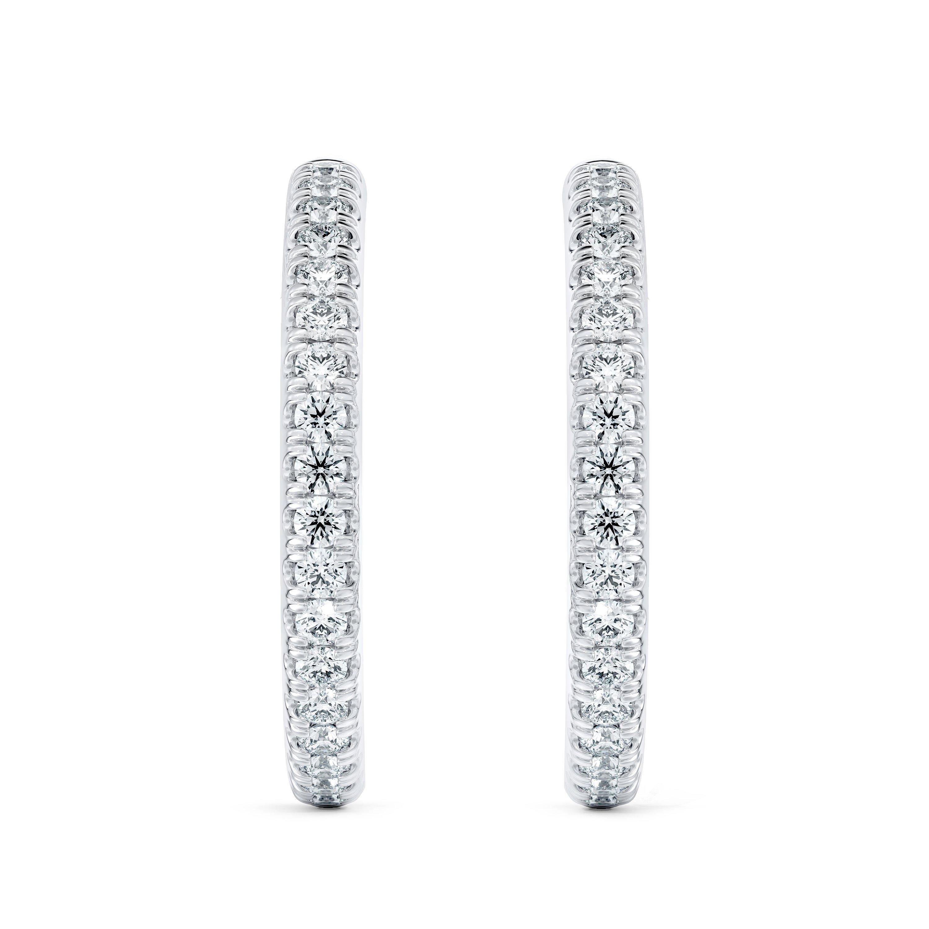 DB Classic Hoop Earrings in White Gold, image 1