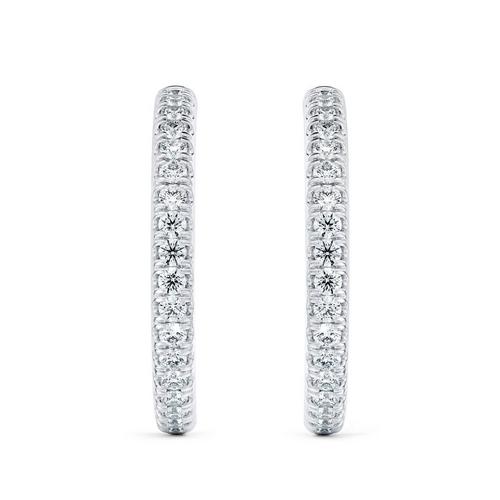 de Beers Jewellers 18kt White Gold portraits of Nature Diamond Earrings - Silver