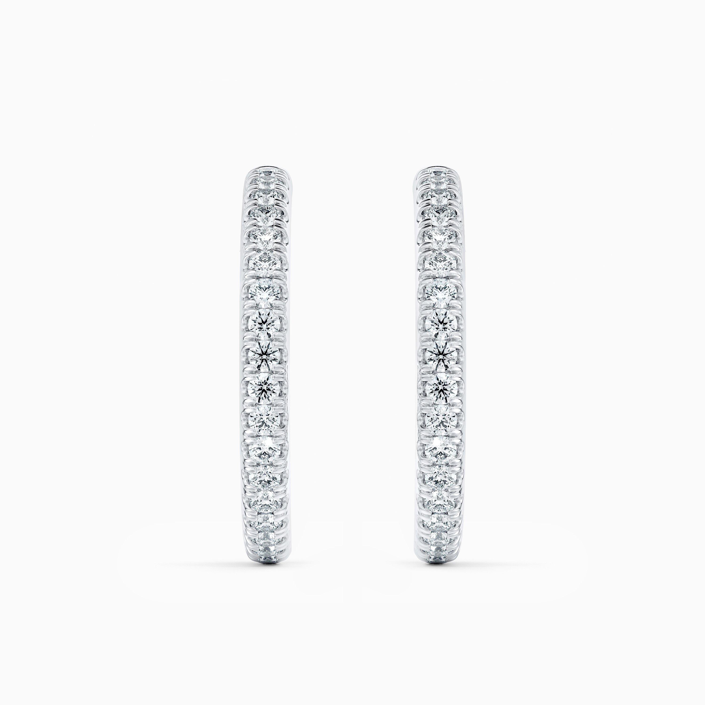 DB Classic Hoop Earrings in White Gold, image 1