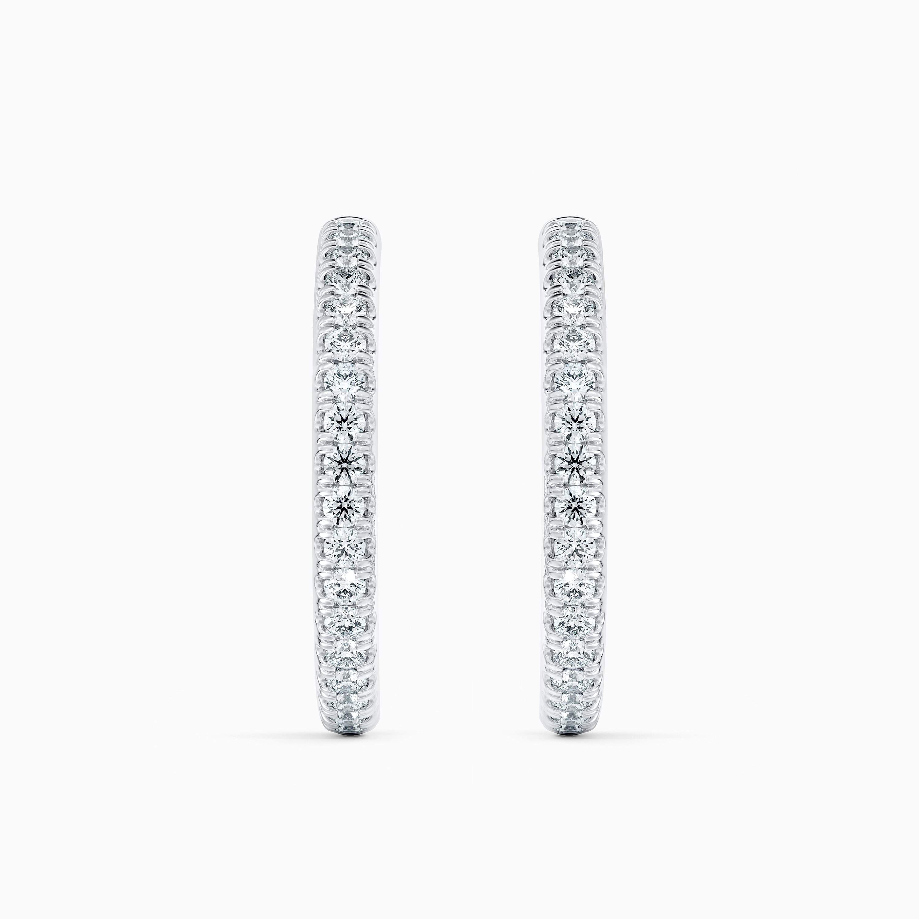 DB Classic hoop earrings in white gold DB Classic hoop earrings in white gold, image 1