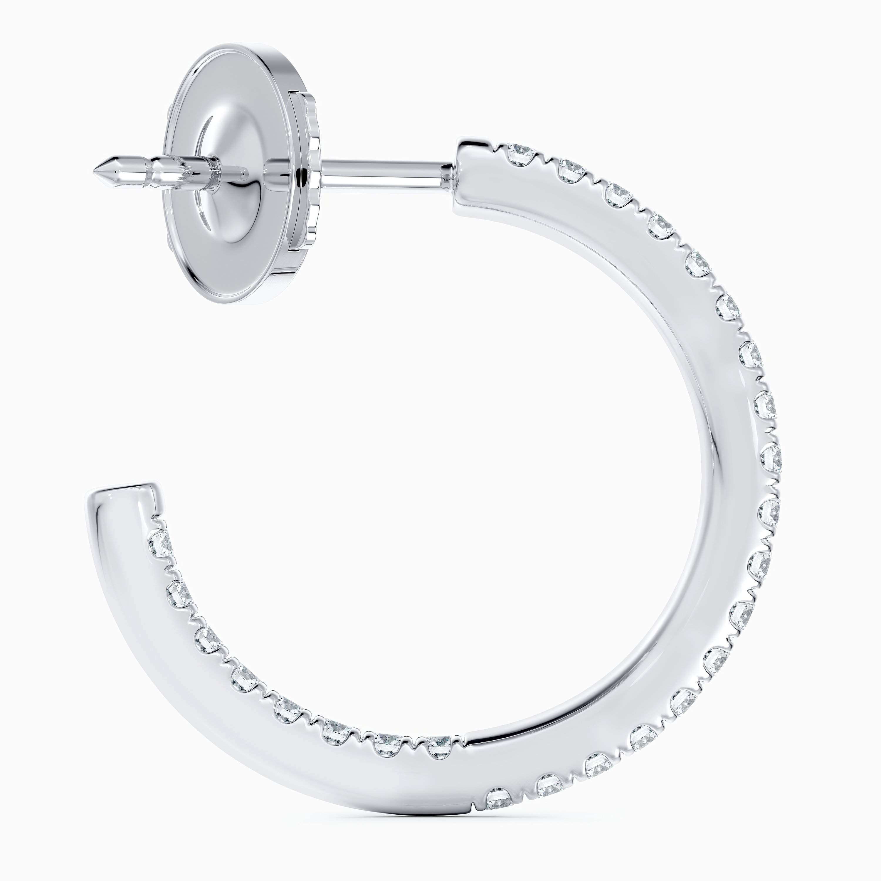 DB Classic hoop earrings in white gold DB Classic hoop earrings in white gold, image 4