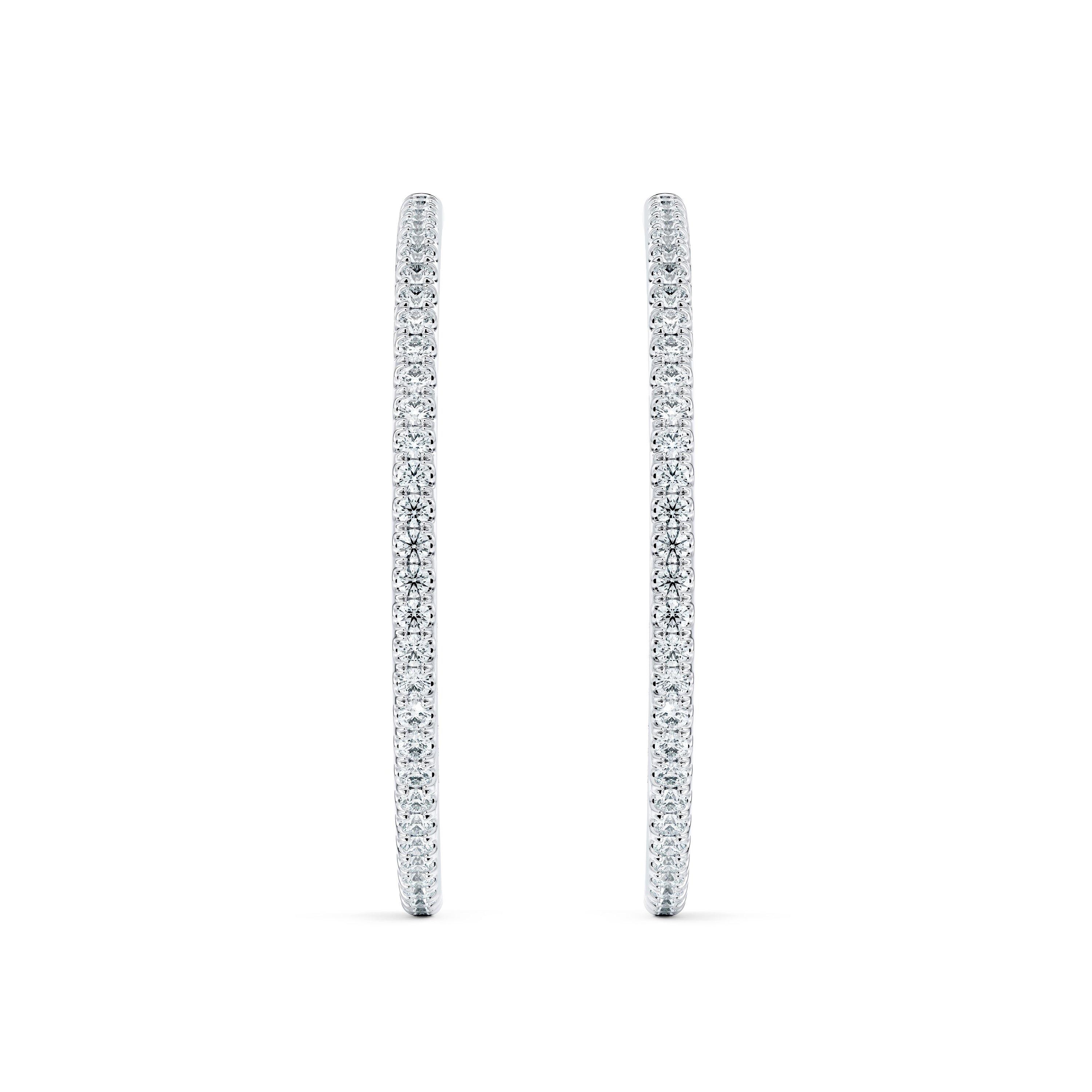 hoop white gold earrings for women