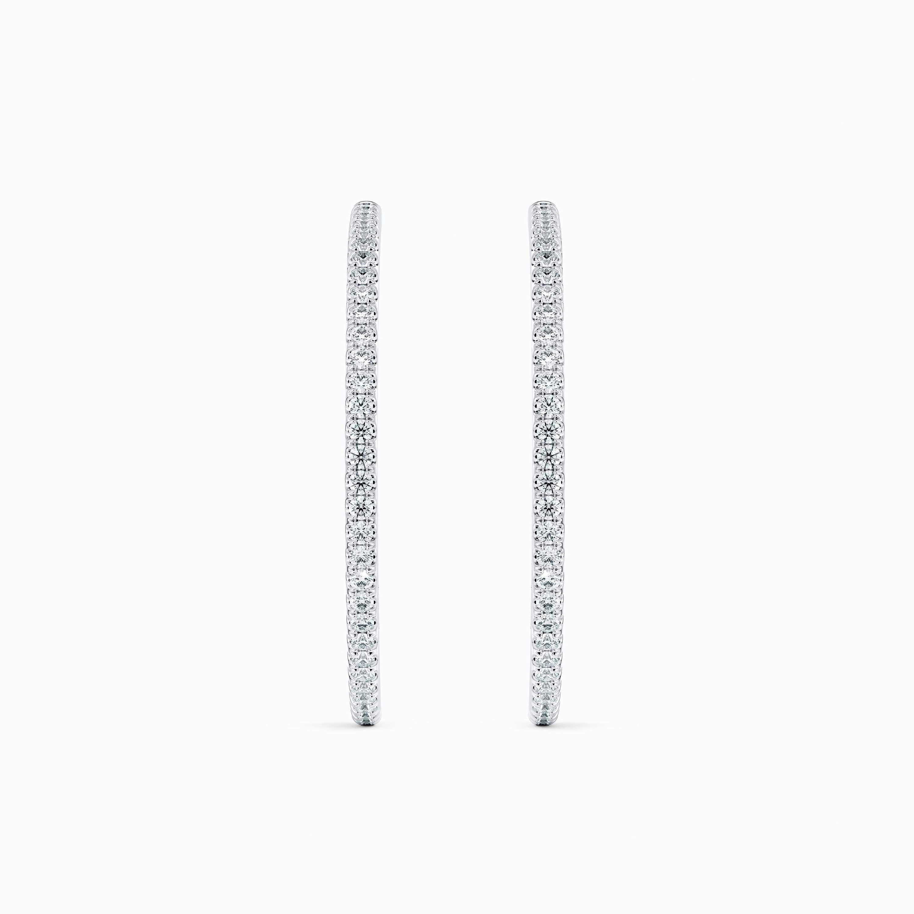 DB Classic hoop earrings in white gold DB Classic hoop earrings in white gold, image 1
