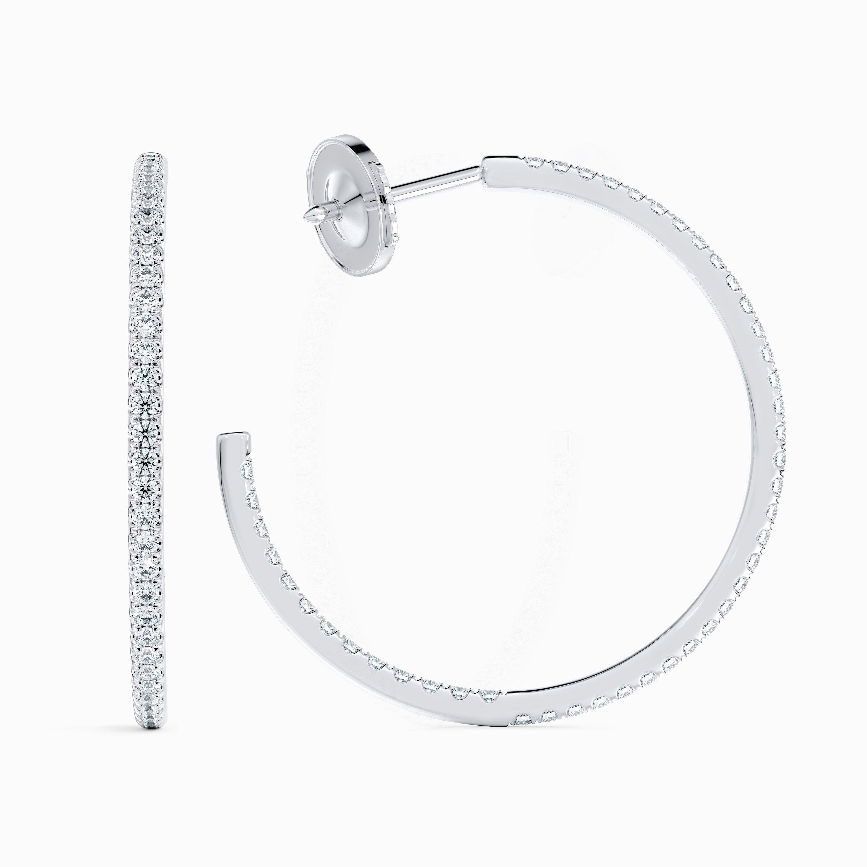 Cr&eacute;oles DB Classic en Or Blanc Medium, image 4