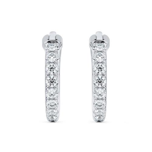 18k white gold small hoop deals earrings