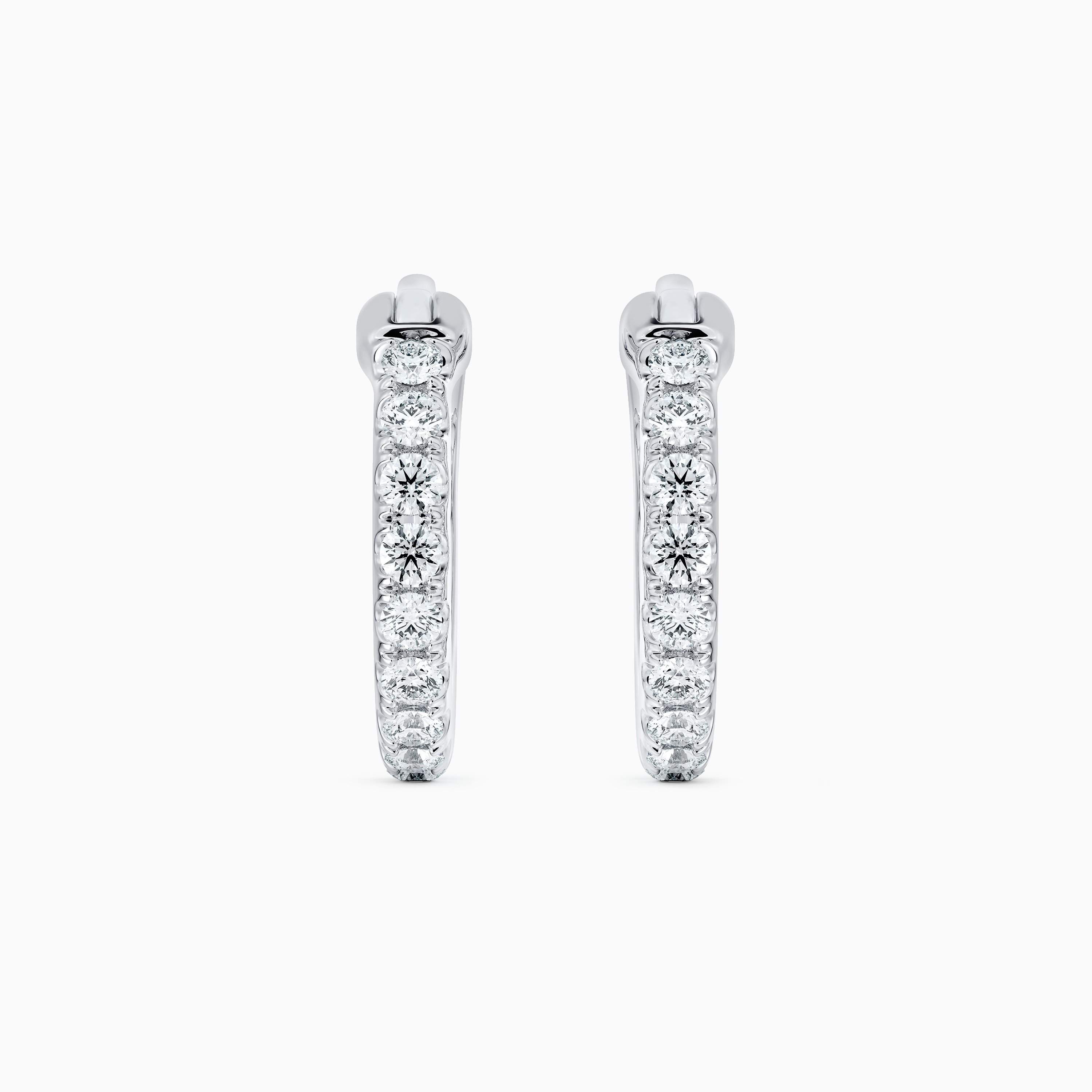 DB Classic hoop earrings in white gold DB Classic hoop earrings in white gold, image 1