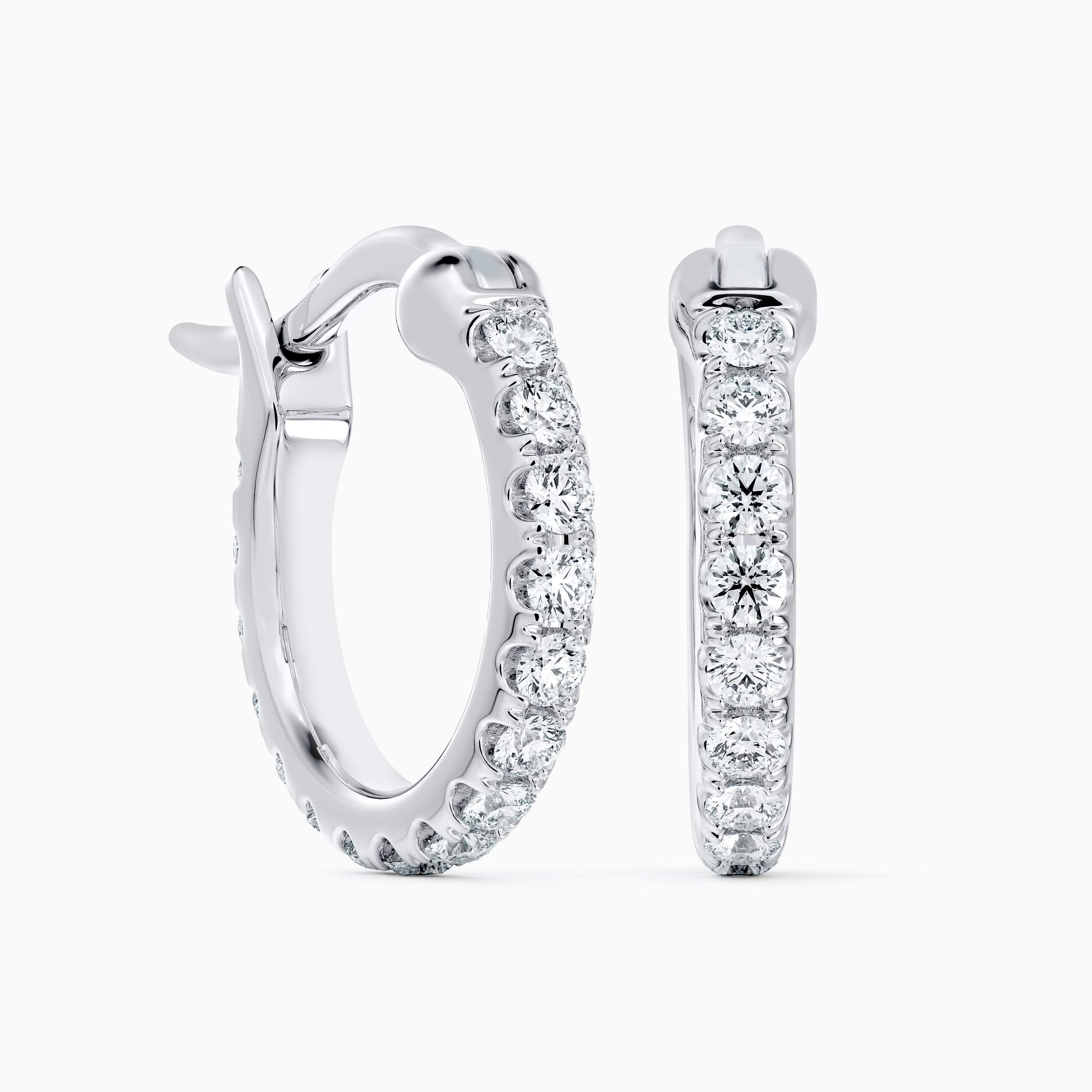 DB Classic hoop earrings in white gold DB Classic hoop earrings in white gold, image 5