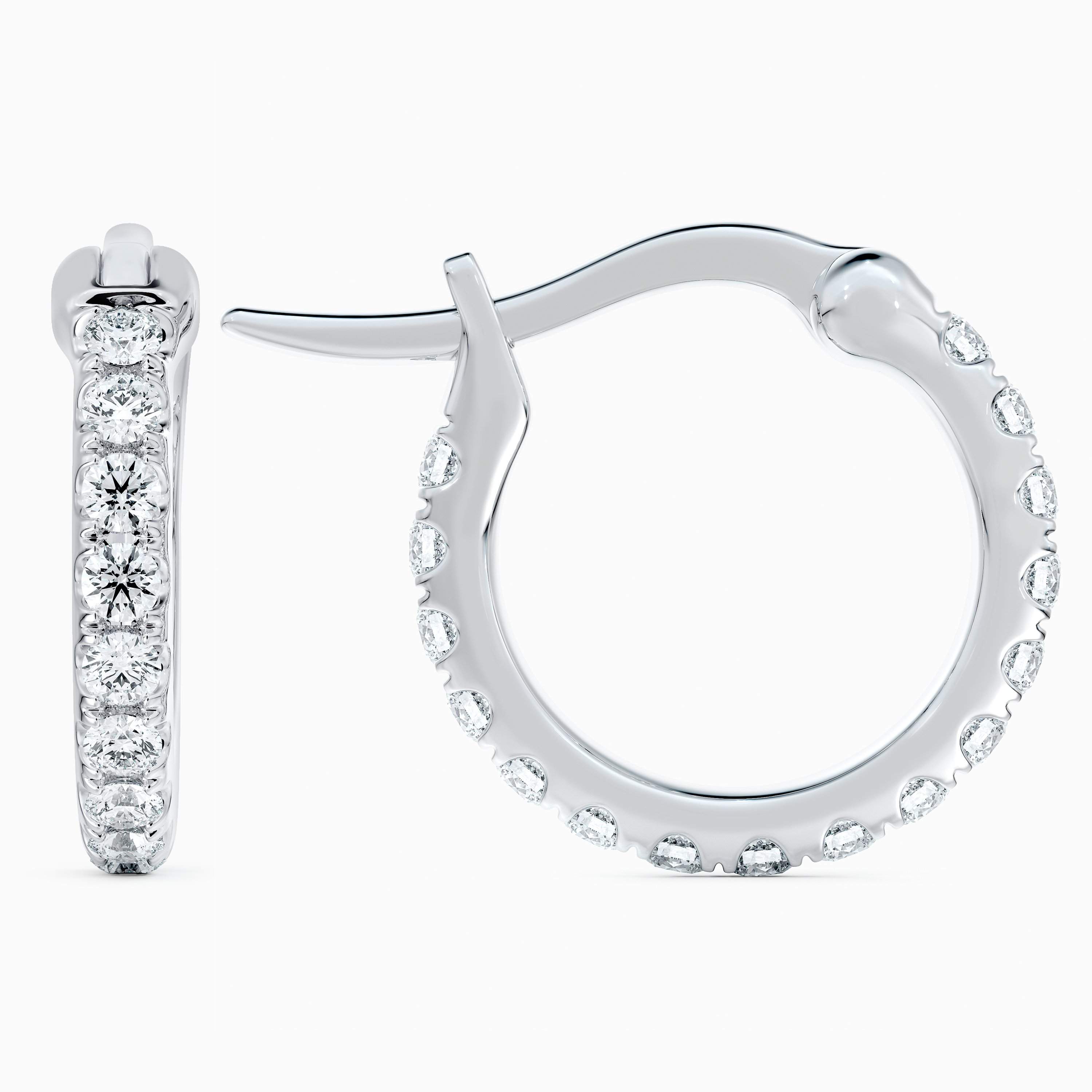 DB Classic hoop earrings in white gold DB Classic hoop earrings in white gold, image 4