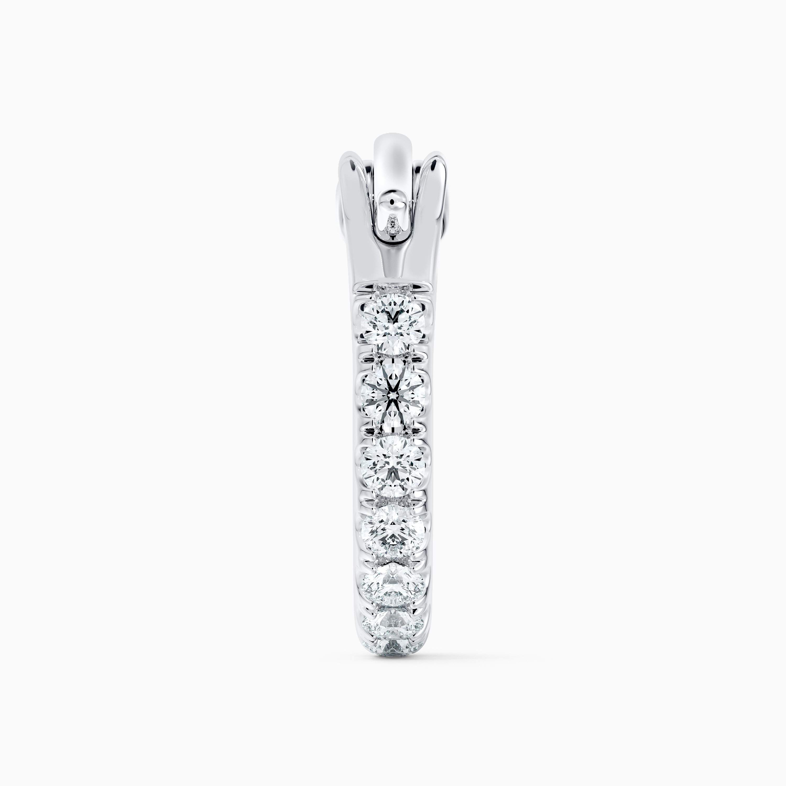 DB Classic hoop earrings in white gold DB Classic hoop earrings in white gold, image 2