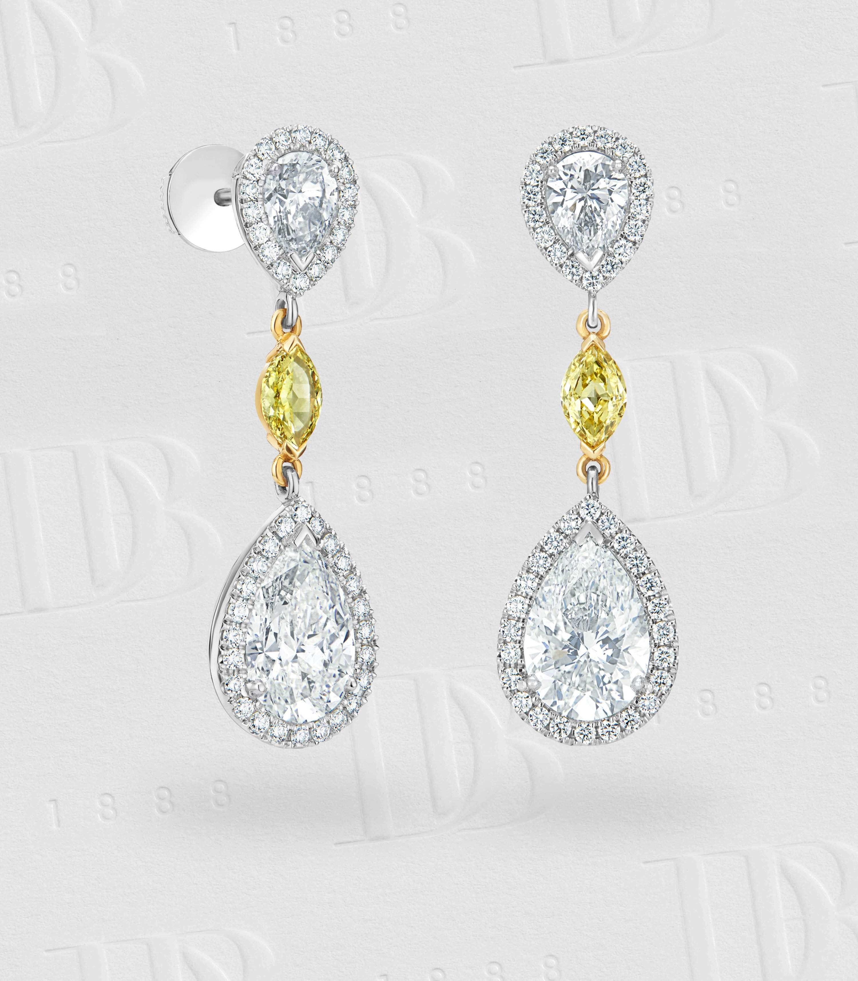 Boucles d'oreilles Aura diamants taille poire, image 2