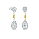 Boucles d'oreilles Aura diamants taille poire, image 1