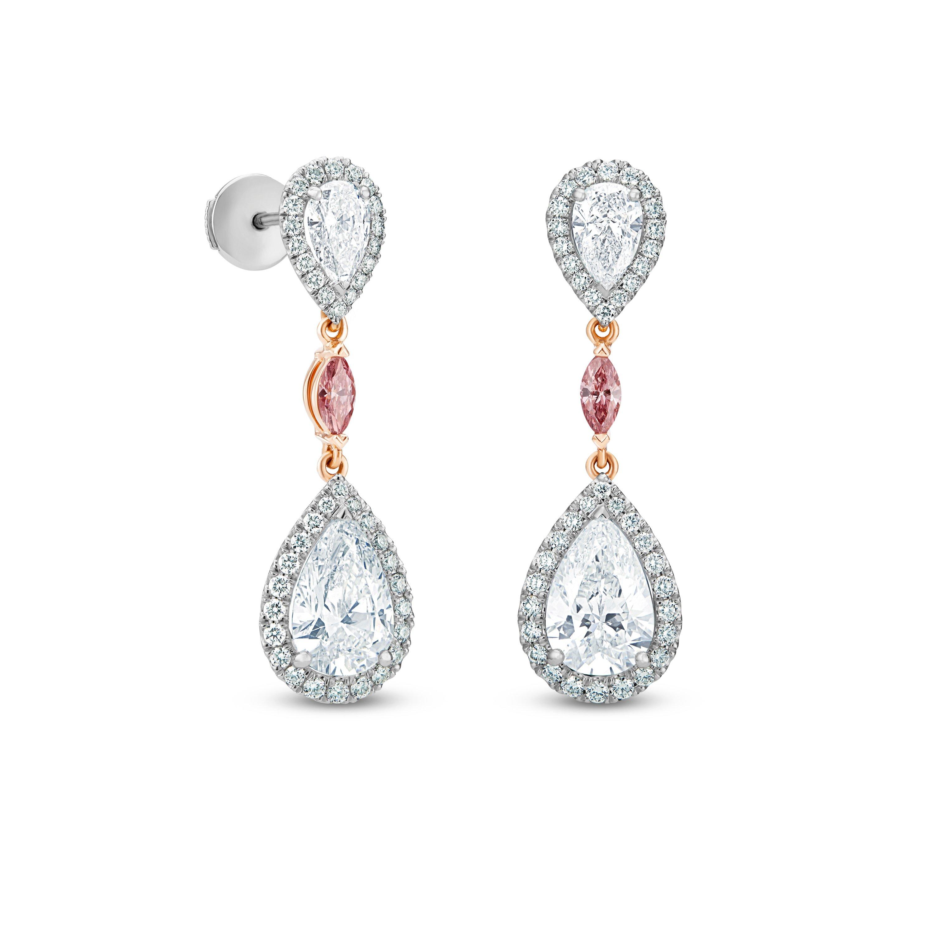 Pear shaped store diamond earrings