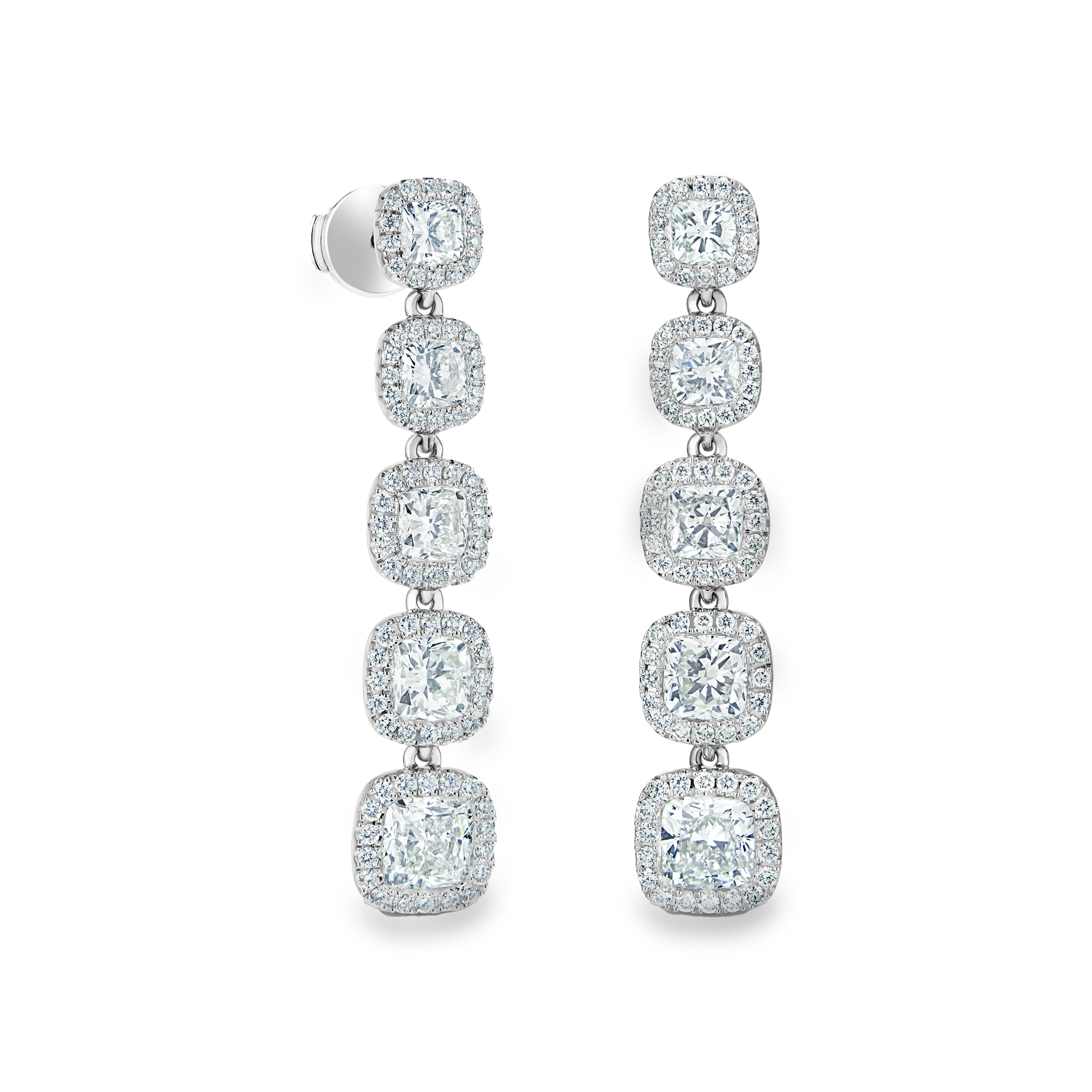 Aura five cushion-cut diamond earrings Aura five cushion-cut diamond earrings, image 1