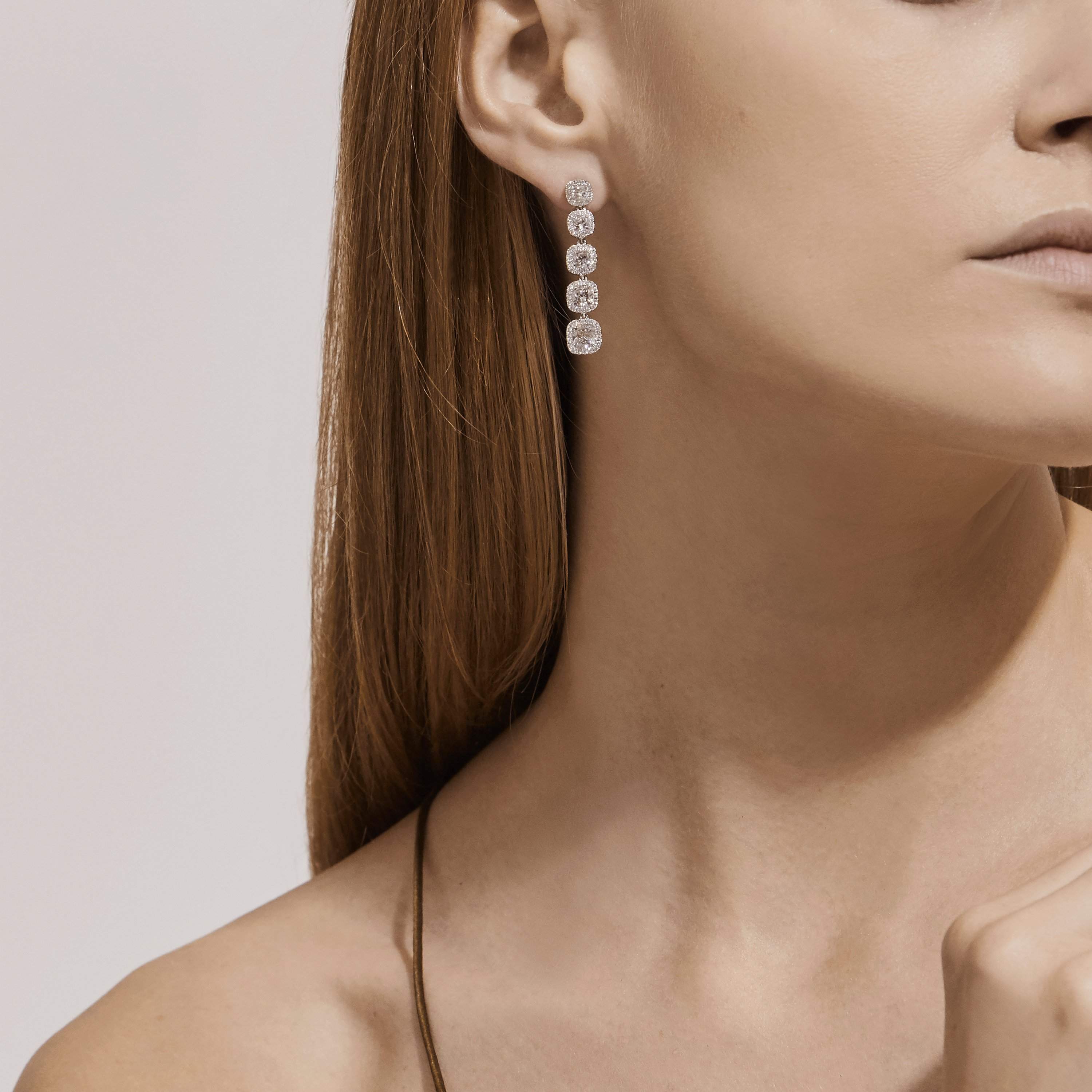 Diamond cut earrings discount