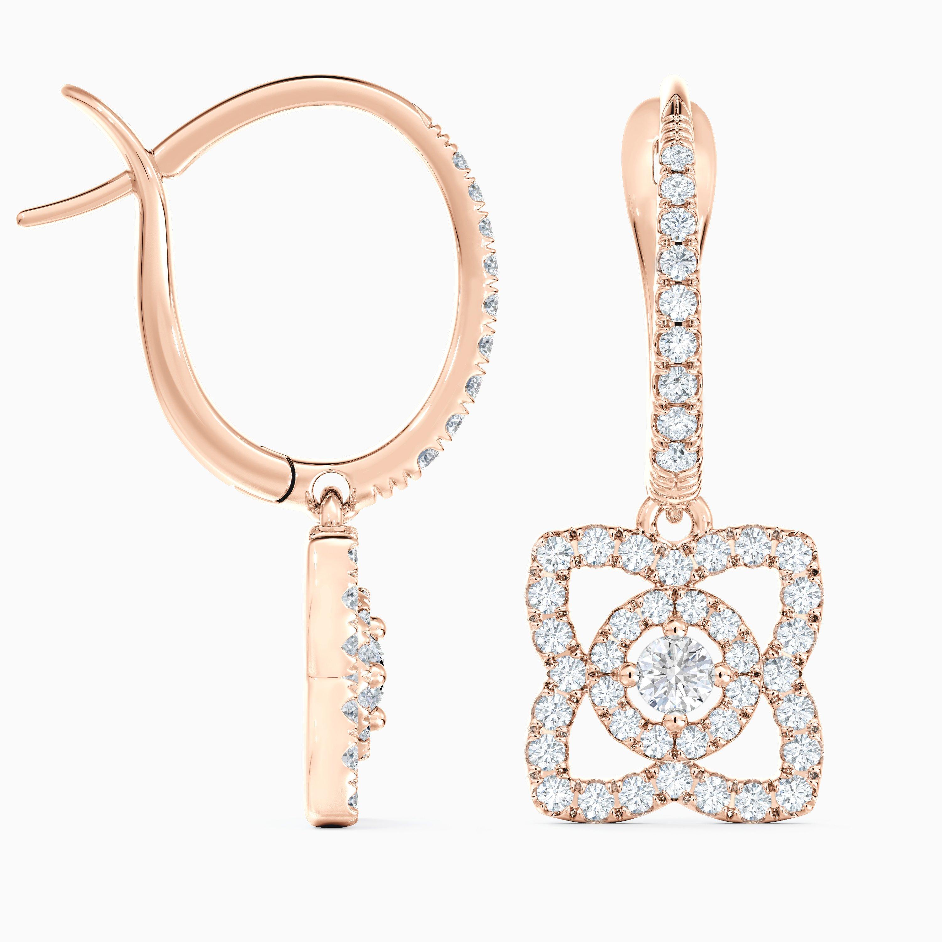 Enchanted Lotus玫瑰金垂墜式耳環, image 5