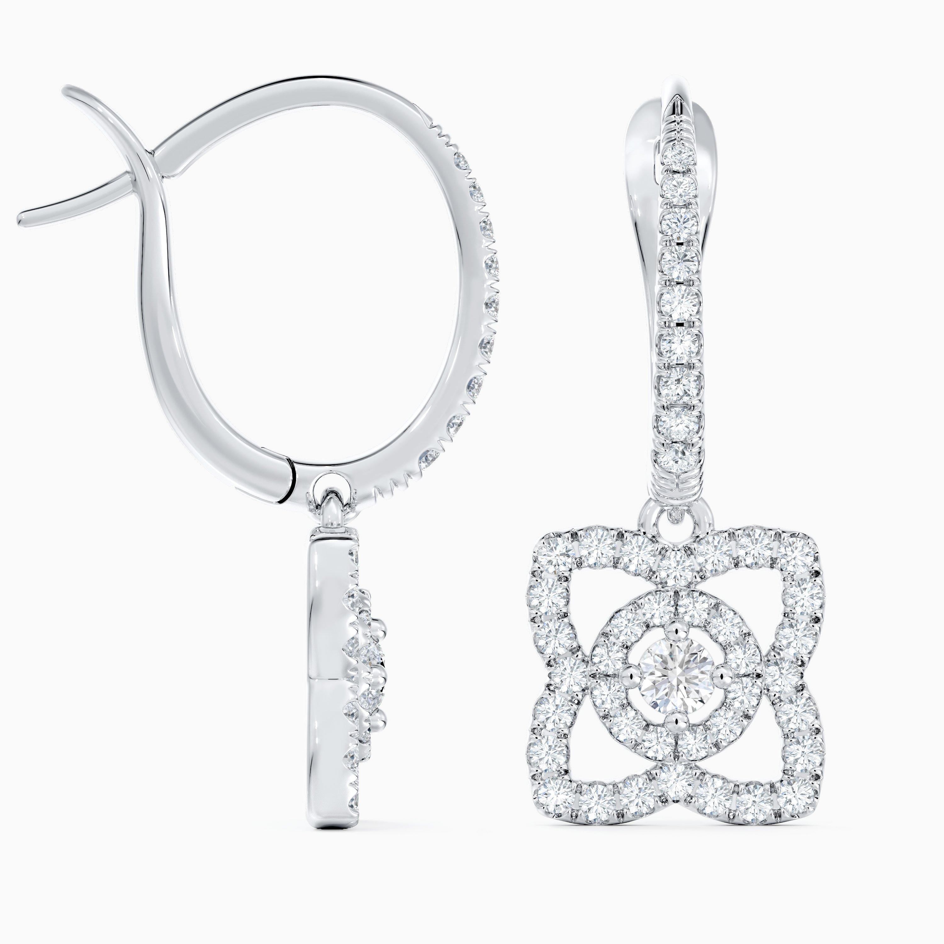 Dormeuses Enchanted Lotus en or blanc, image 5