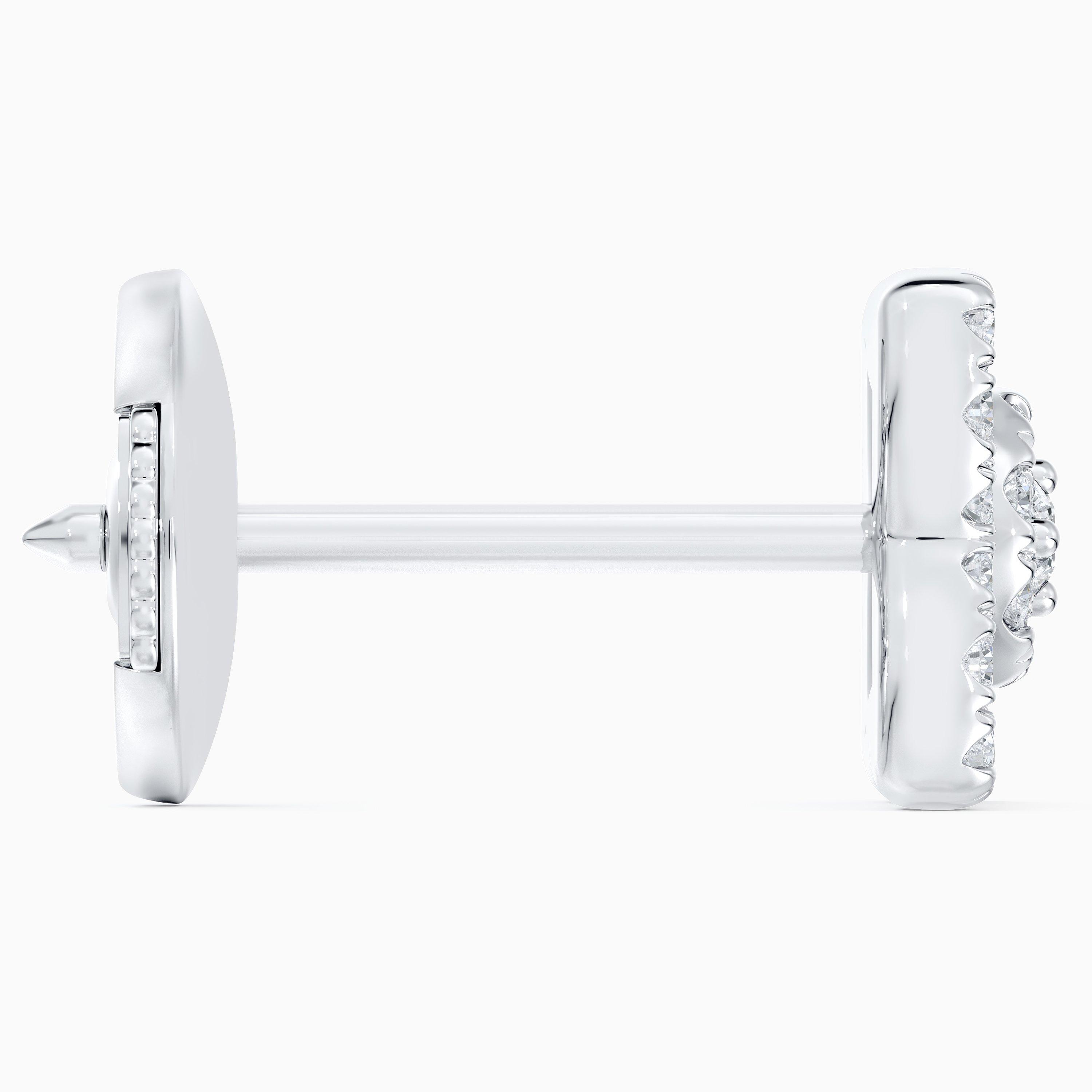 Mini puces d'oreilles Enchanted Lotus en or blanc, image 4