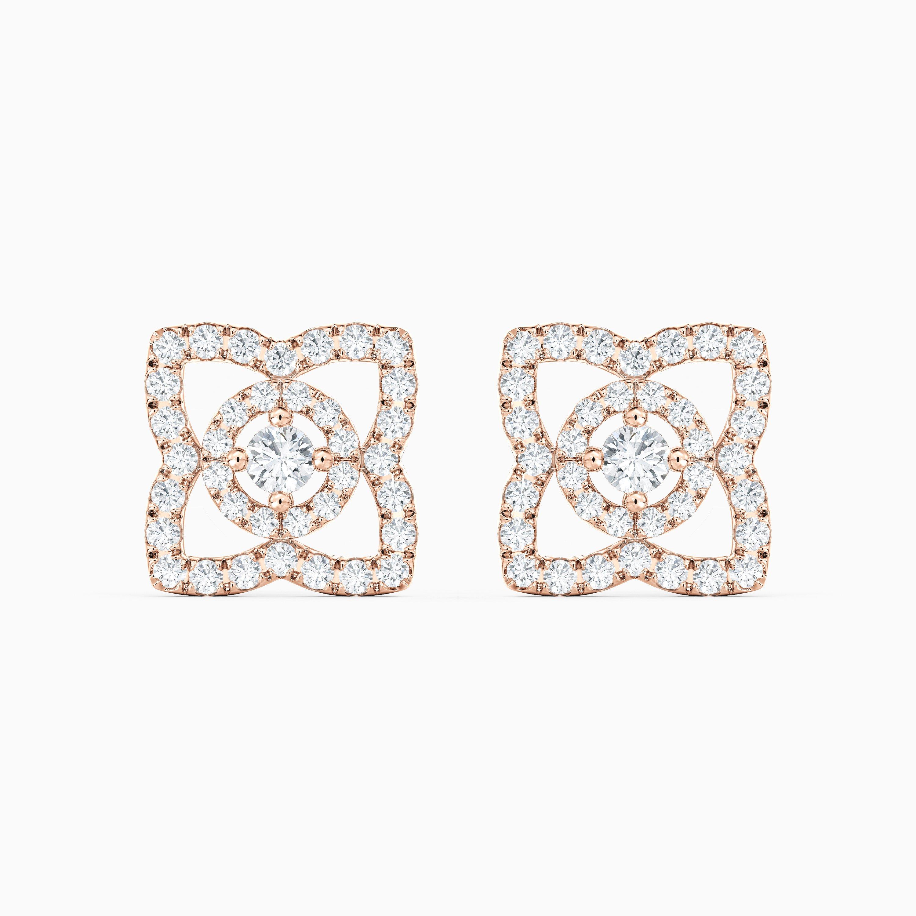 Enchanted Lotus Earrings in Rose Gold, image 1