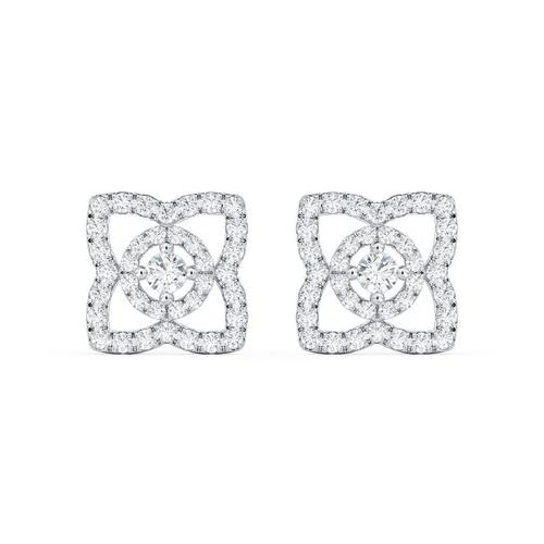 Enchanted Lotus studs in white gold