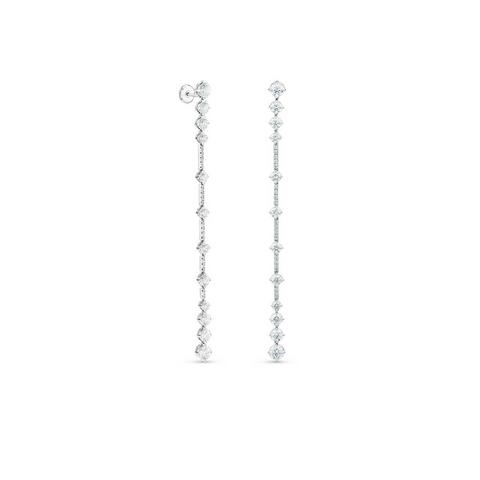 Arpeggia one line earrings in white gold