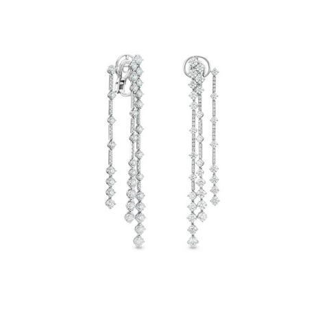 Arpeggia three line earrings in white gold
