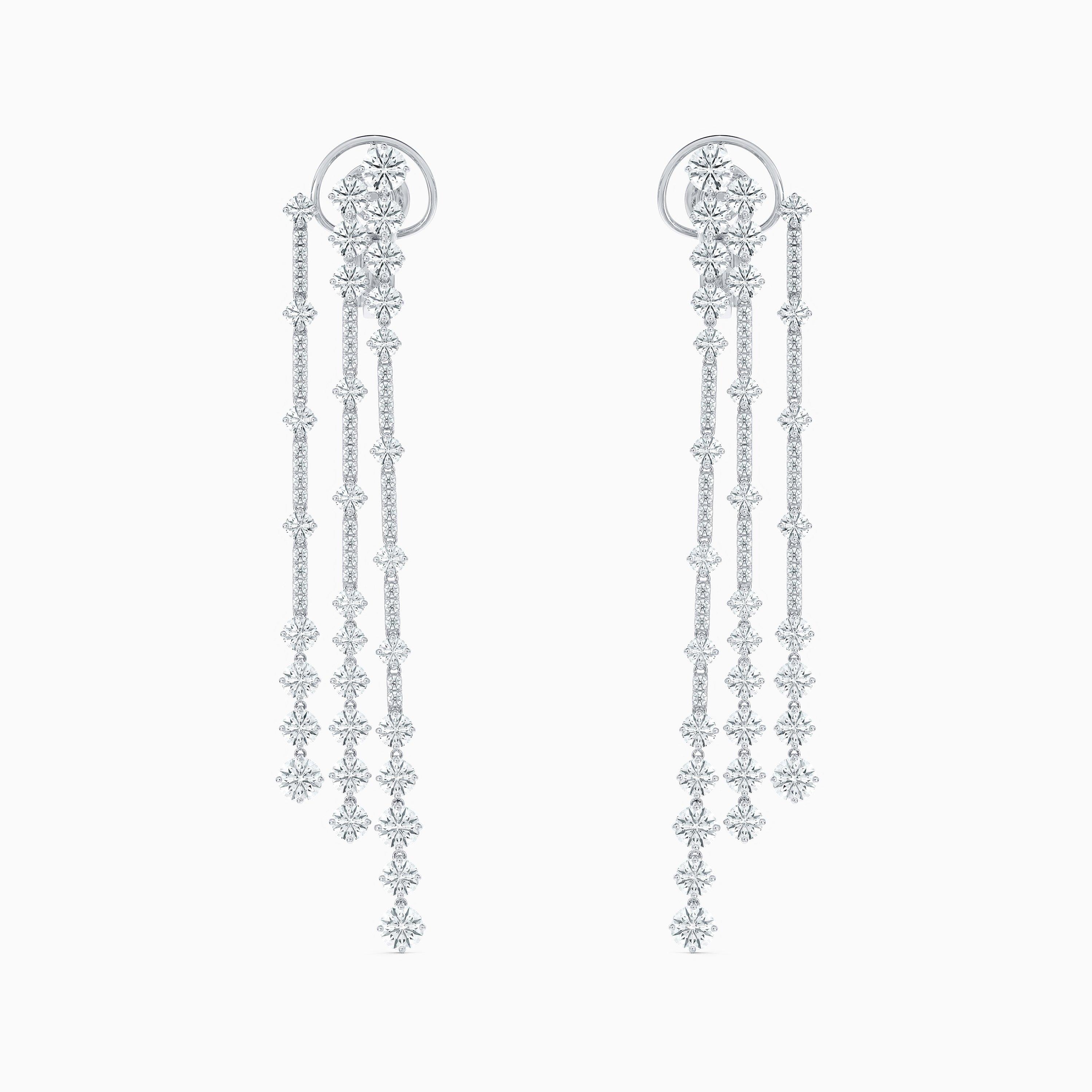 Arpeggia three line earrings in white gold, image 1