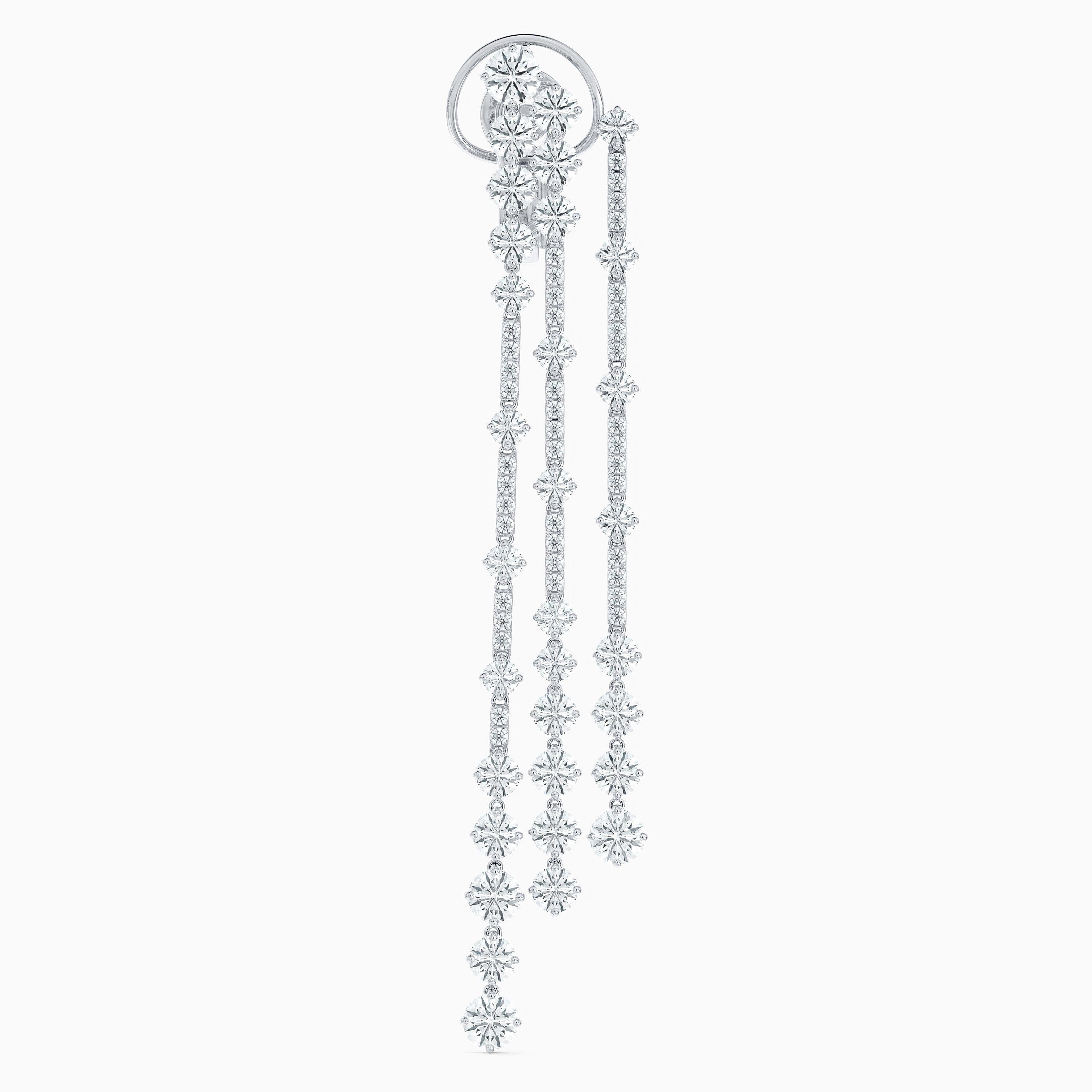 Arpeggia three line earrings in white gold, image 2