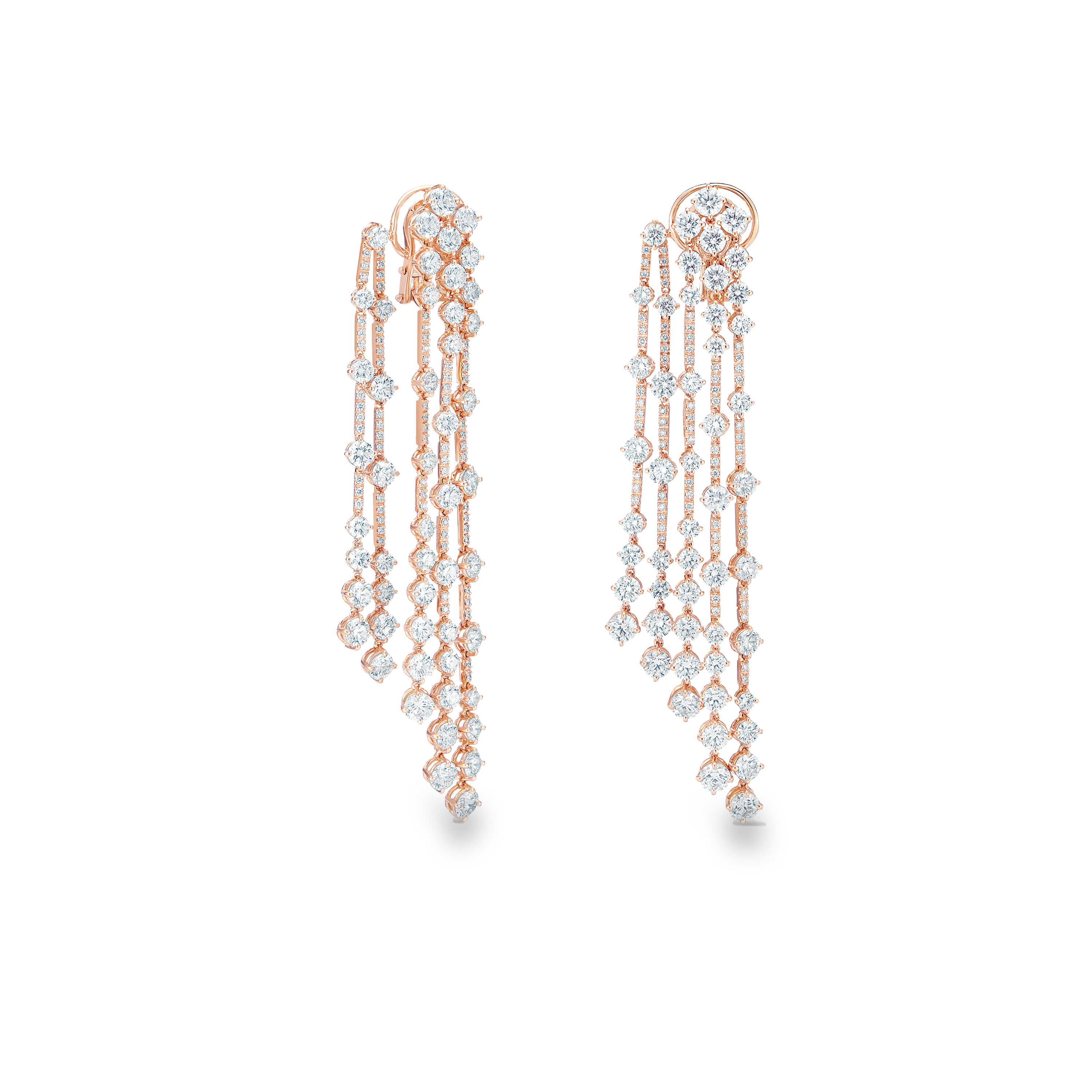 Arpeggia five line earrings in rose gold Arpeggia five line earrings in rose gold, image 1