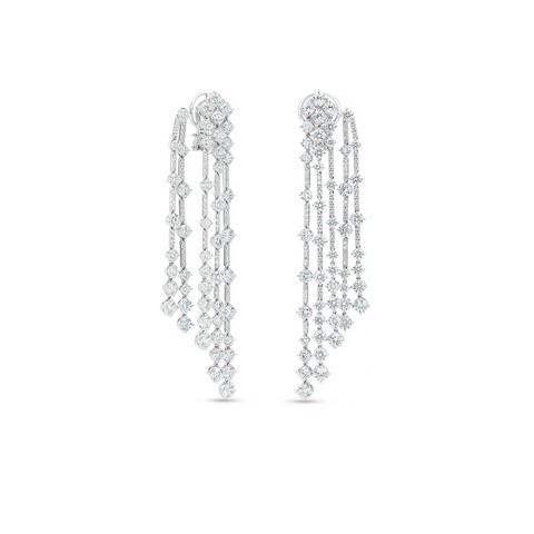 Arpeggia five line earrings in white gold