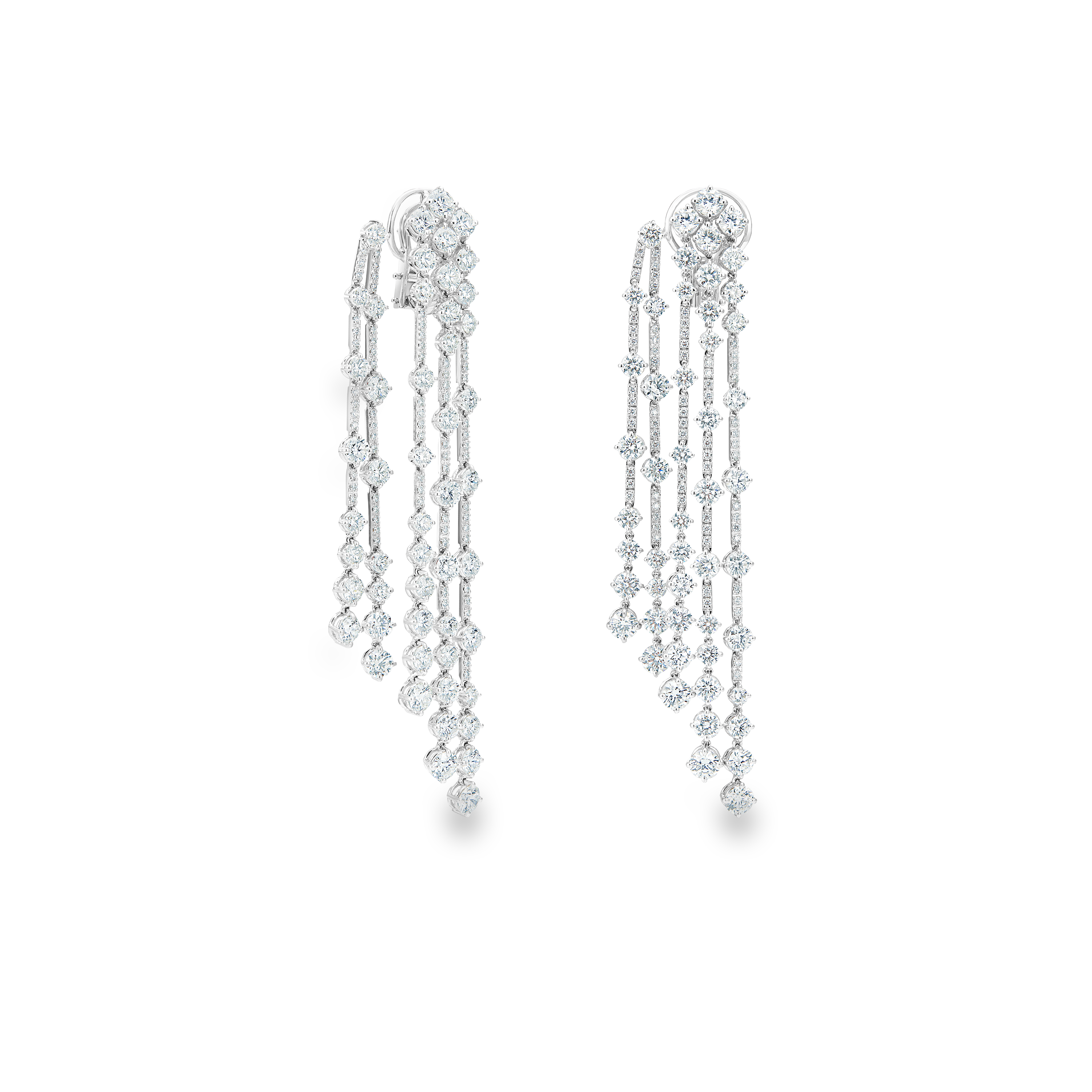 Arpeggia five line earrings in white gold, image 1