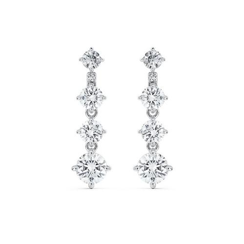 Small diamond earrings white on sale gold