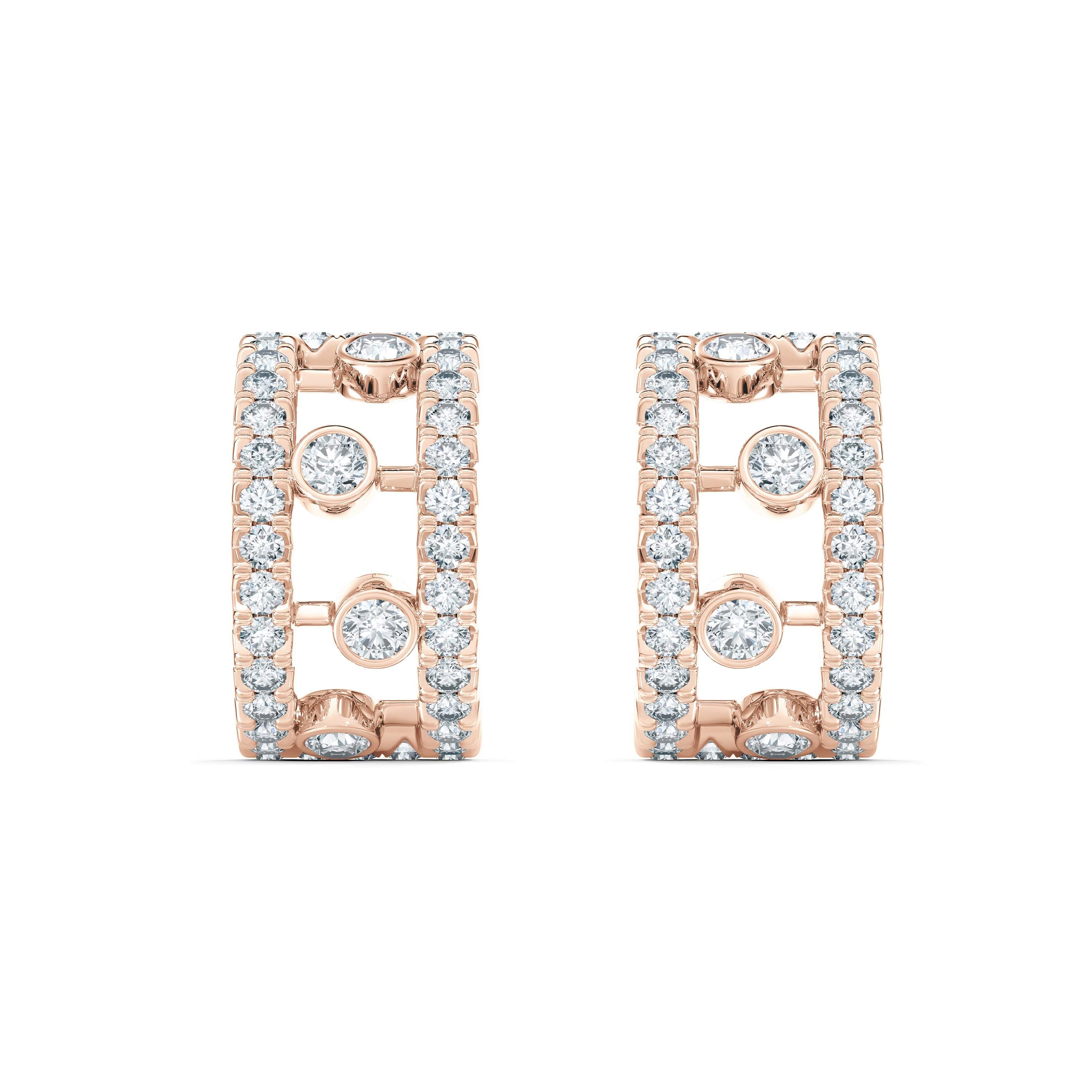 Rose gold earrings uk discount