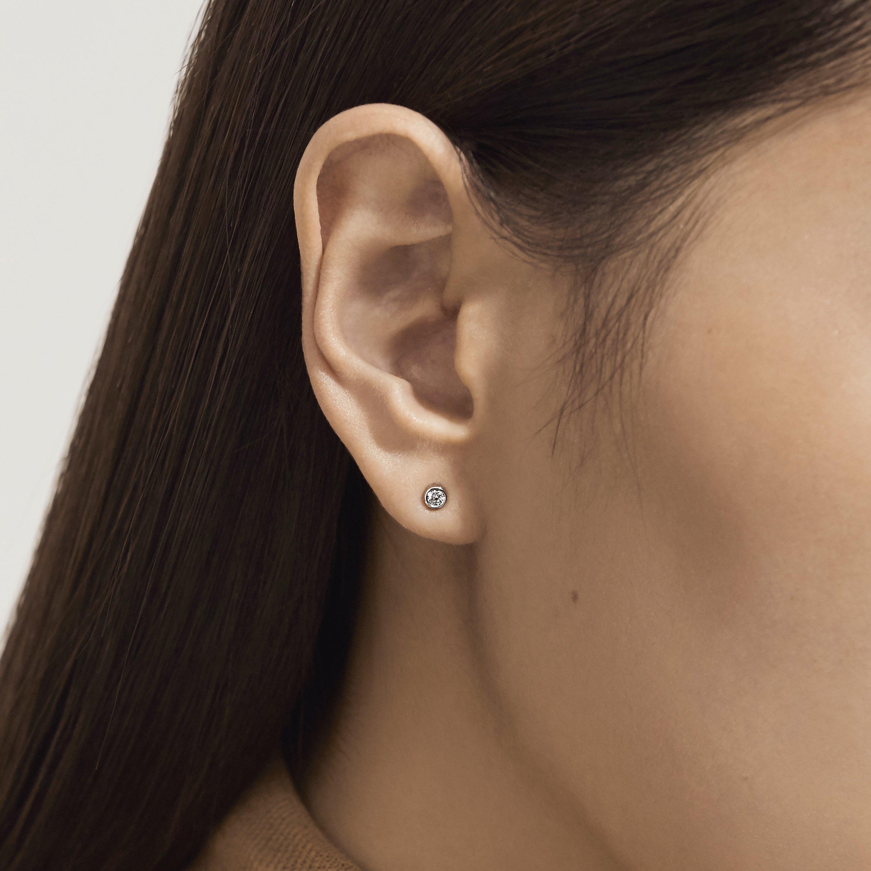 Puces d'oreilles Clea en or blanc, image 3