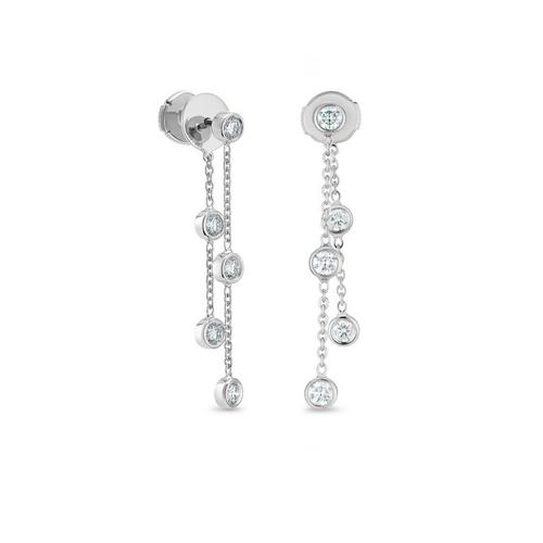 Debeers Clea Five Diamond Earrings In Metallic