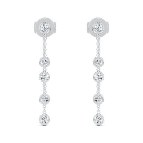 White gold and clearance diamond earrings