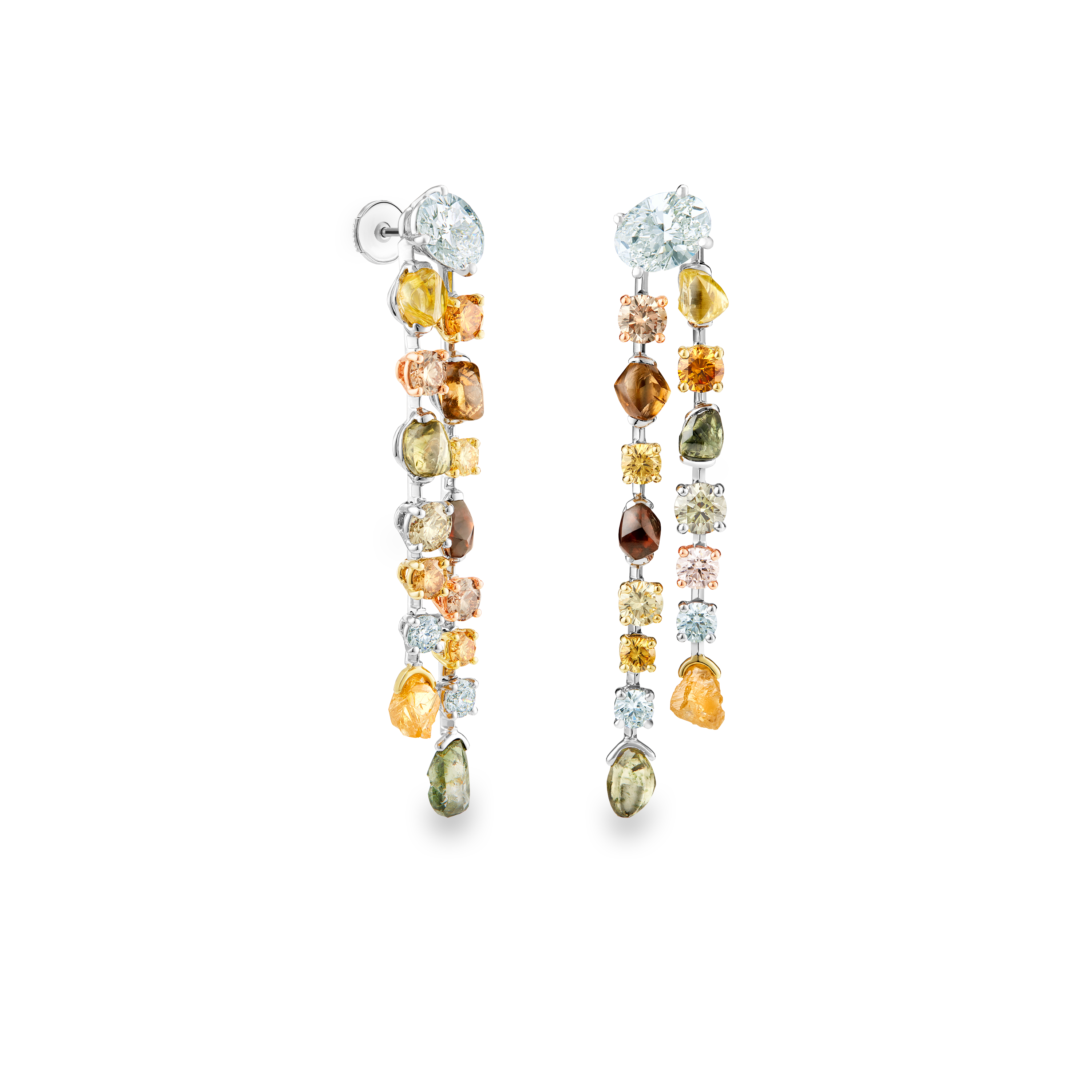 Talisman Earrings in Yellow Gold and Platinum Talisman Earrings in Yellow Gold and Platinum, image 1