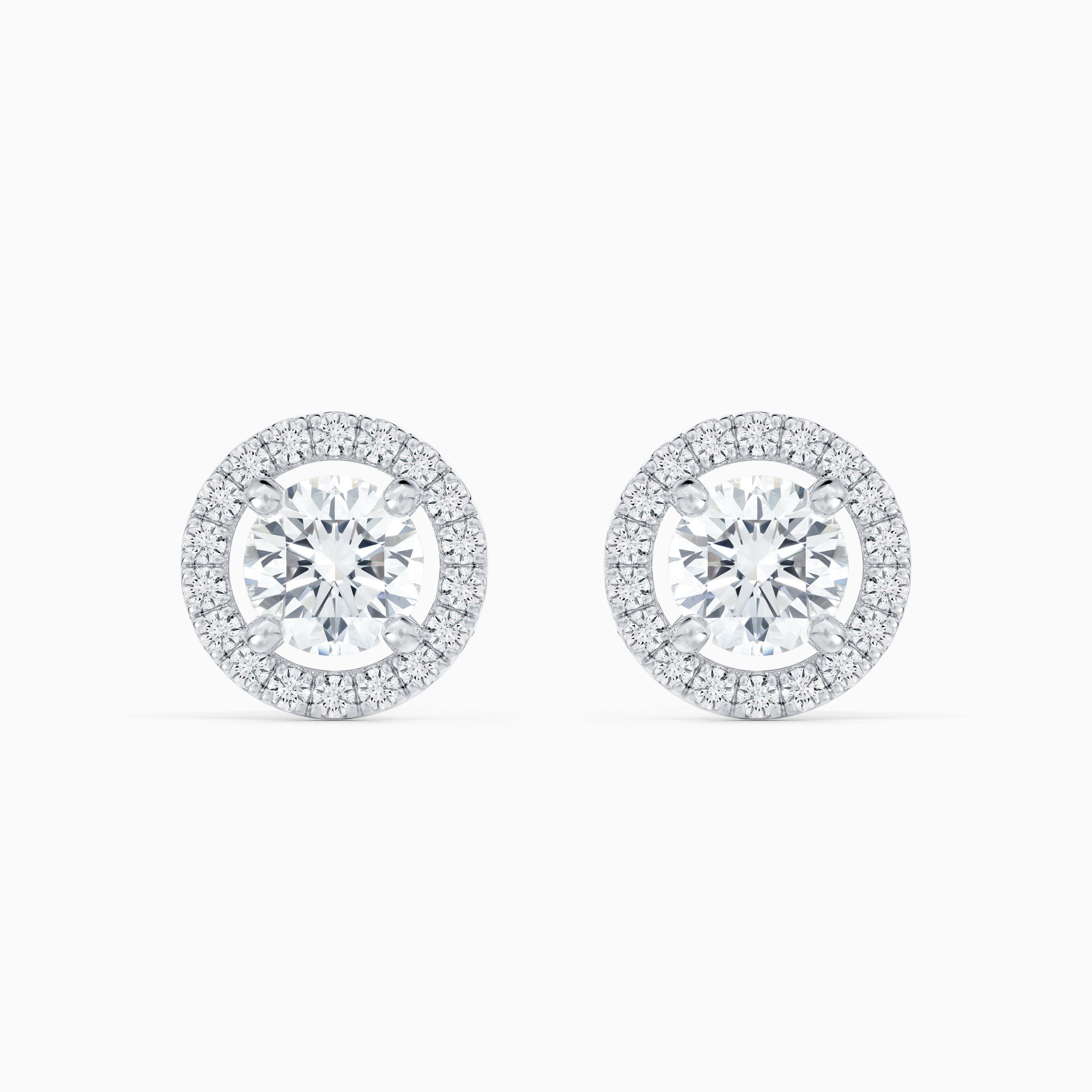 Aura Round Brilliant Diamond Studs, image 1