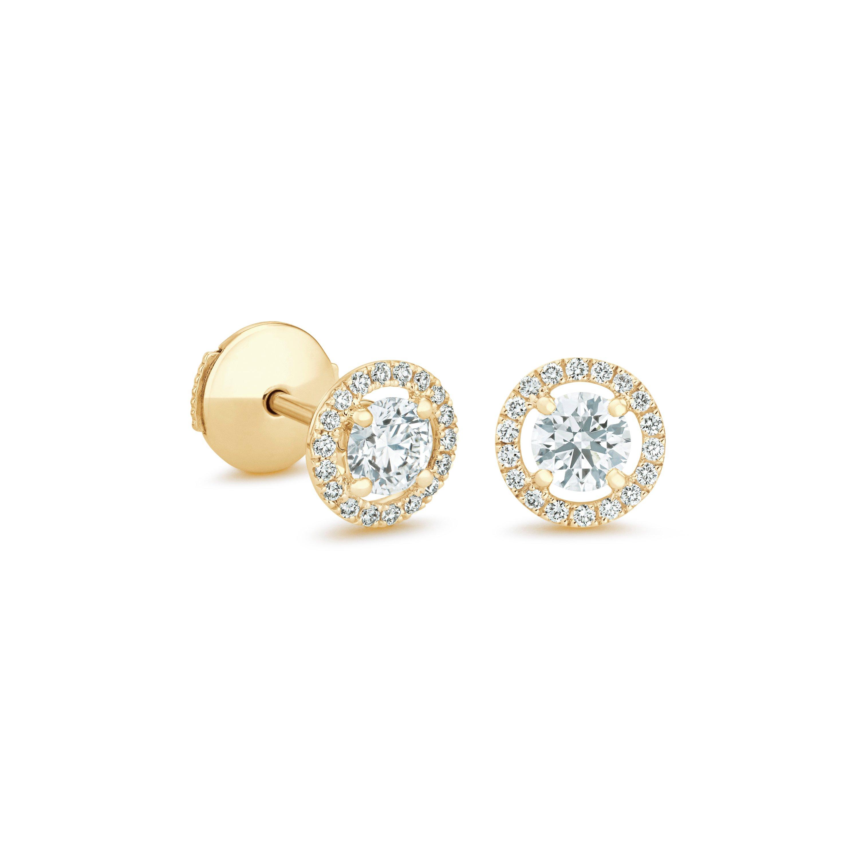 Aura round brilliant diamond studs