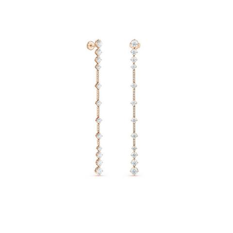 Arpeggia one line earrings in rose gold