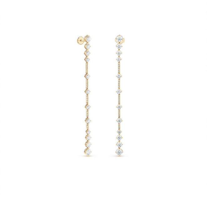 Arpeggia one line earrings in yellow gold